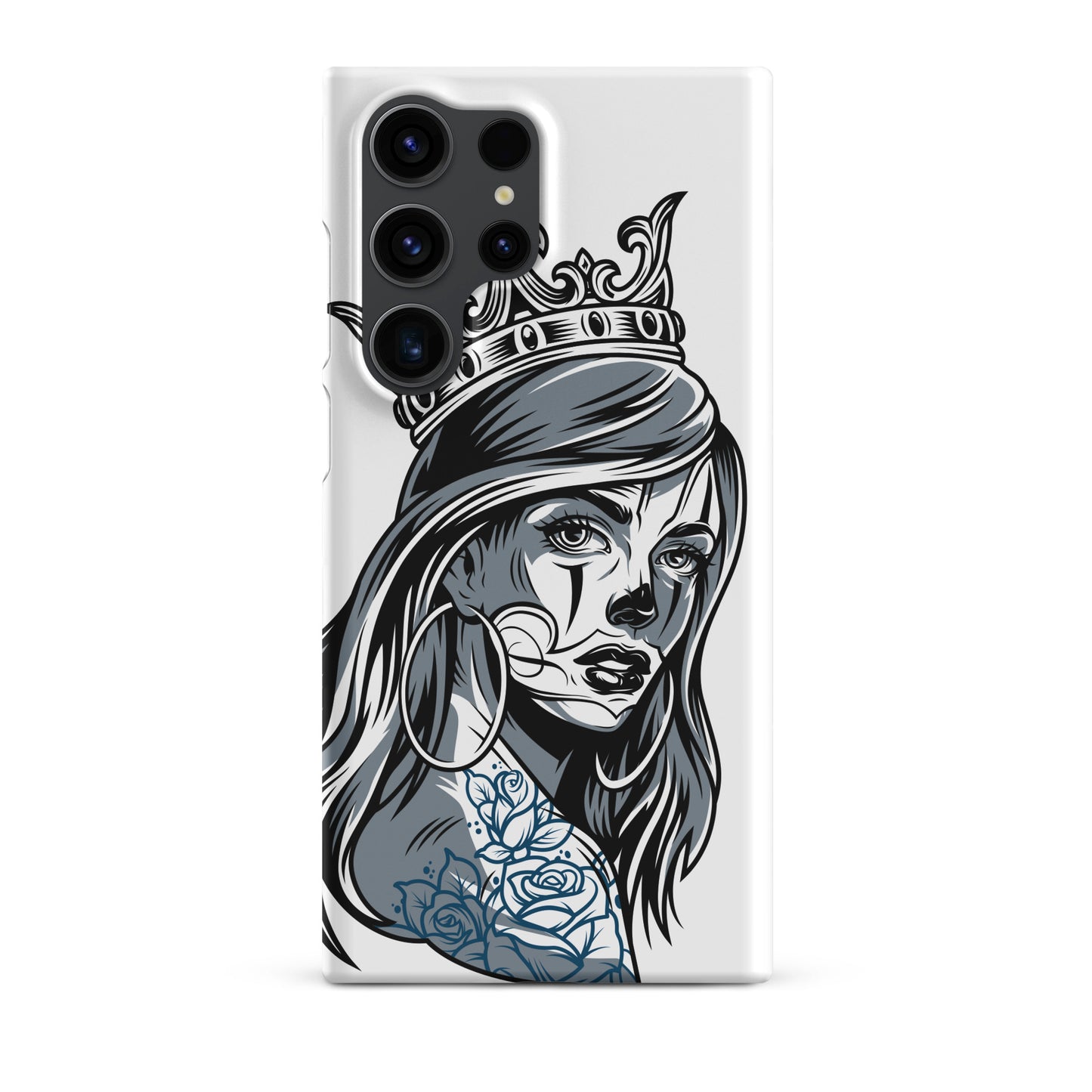 chicano-girl-design-snap-case-for-samsung-matte-samsung-galaxy-s23-ultra-front
