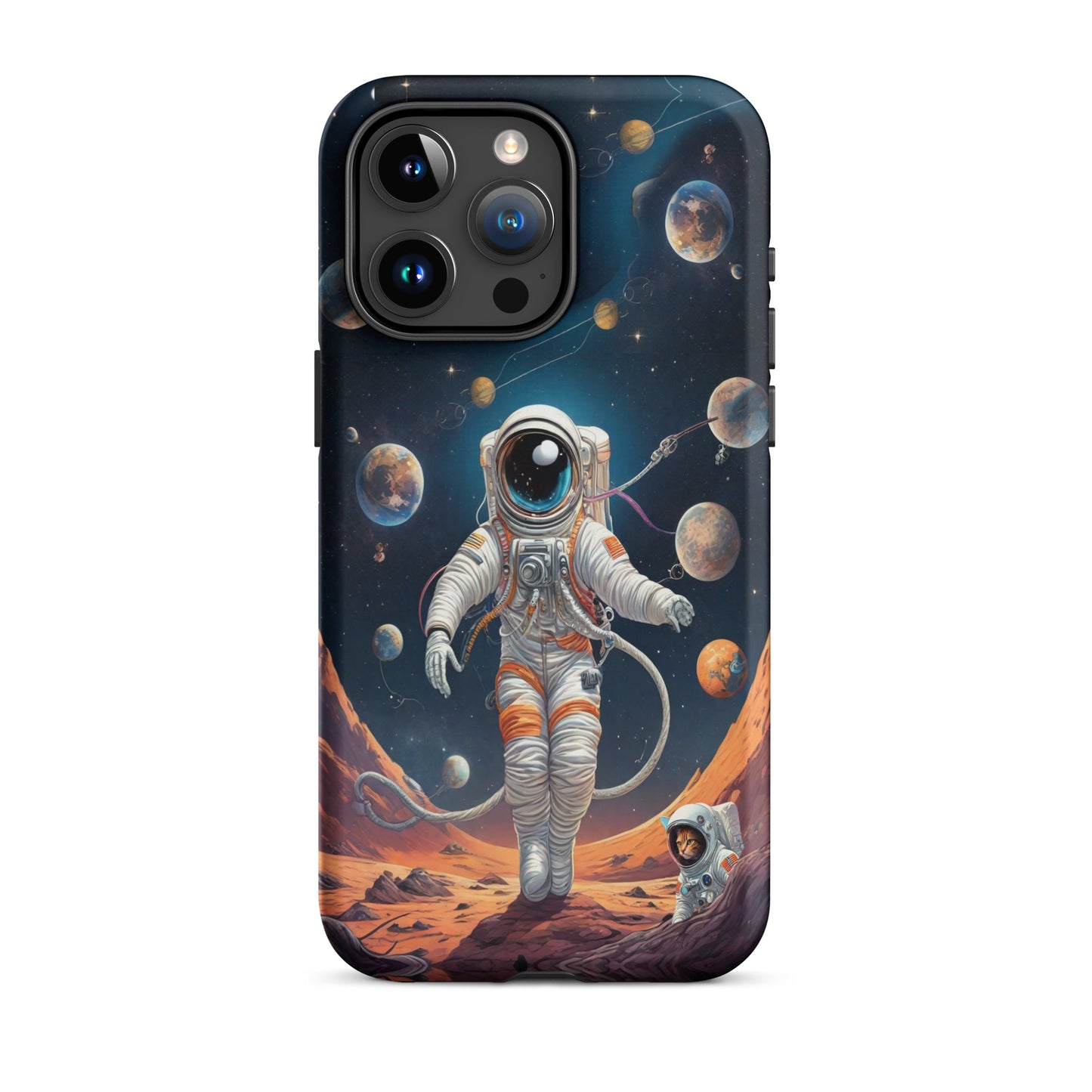 iPhone Dual-Layered Tough Case With Raised Bezel - Astronaut