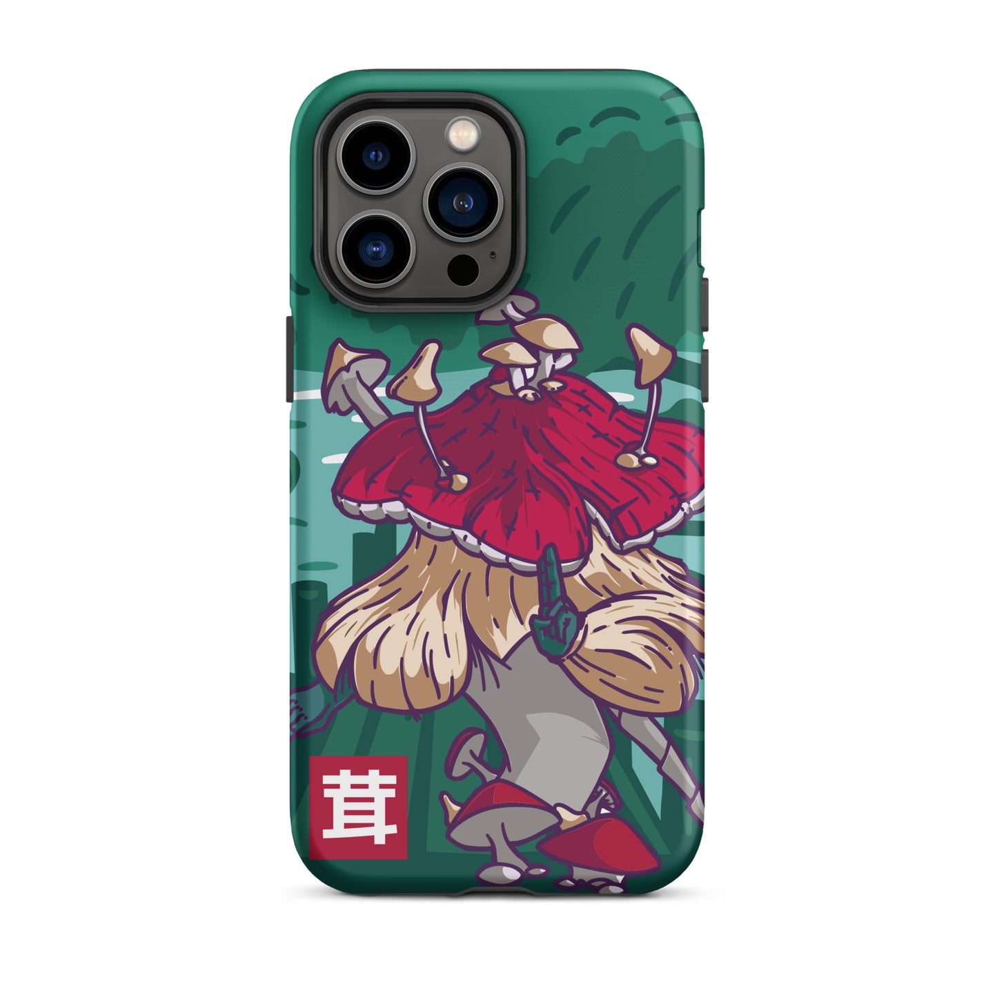 iPhone Dual-Layered Tough Case With Raised Bezel - Fungi