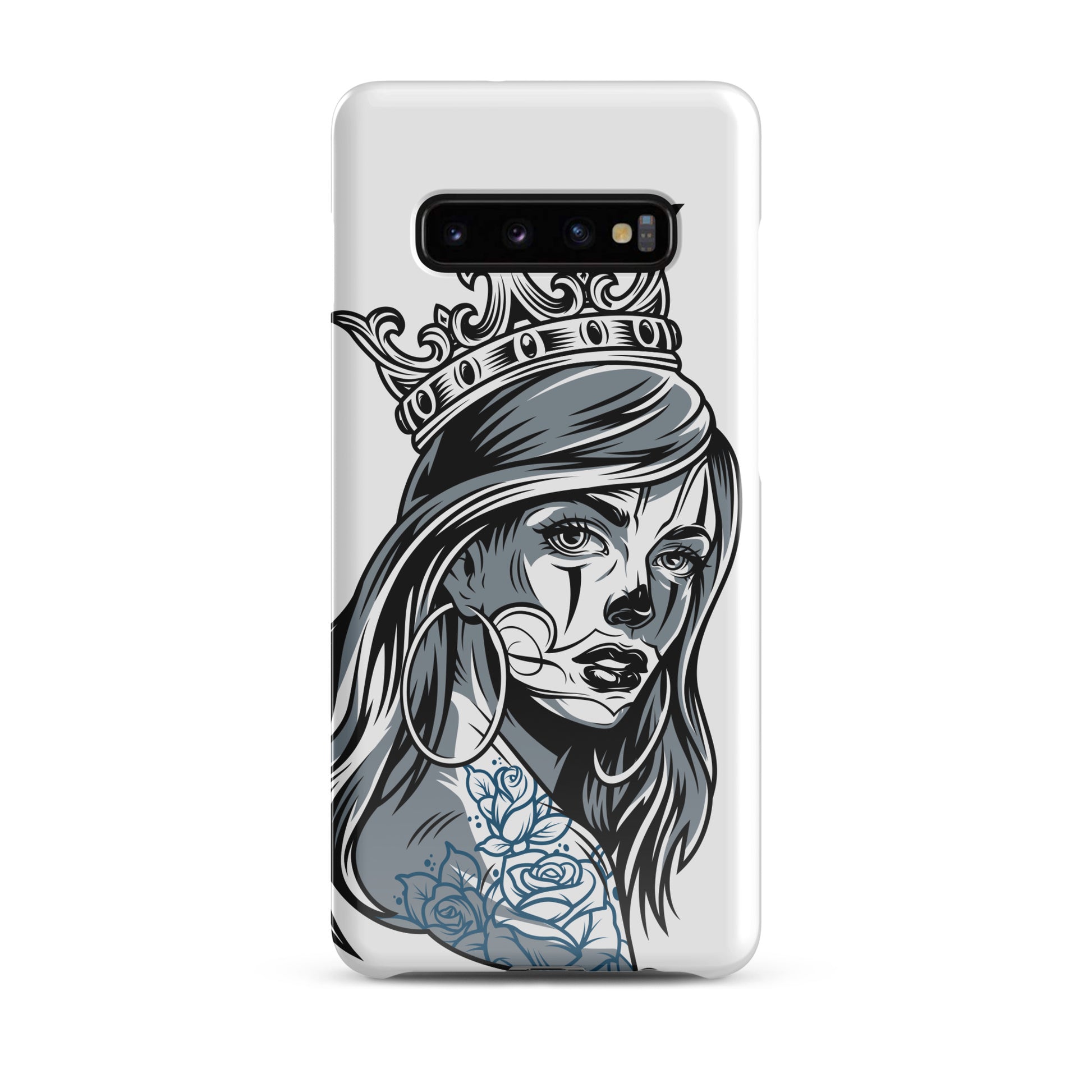 chicano-girl-design-snap-case-for-samsung-glossy-samsung-galaxy-s10-plus-front