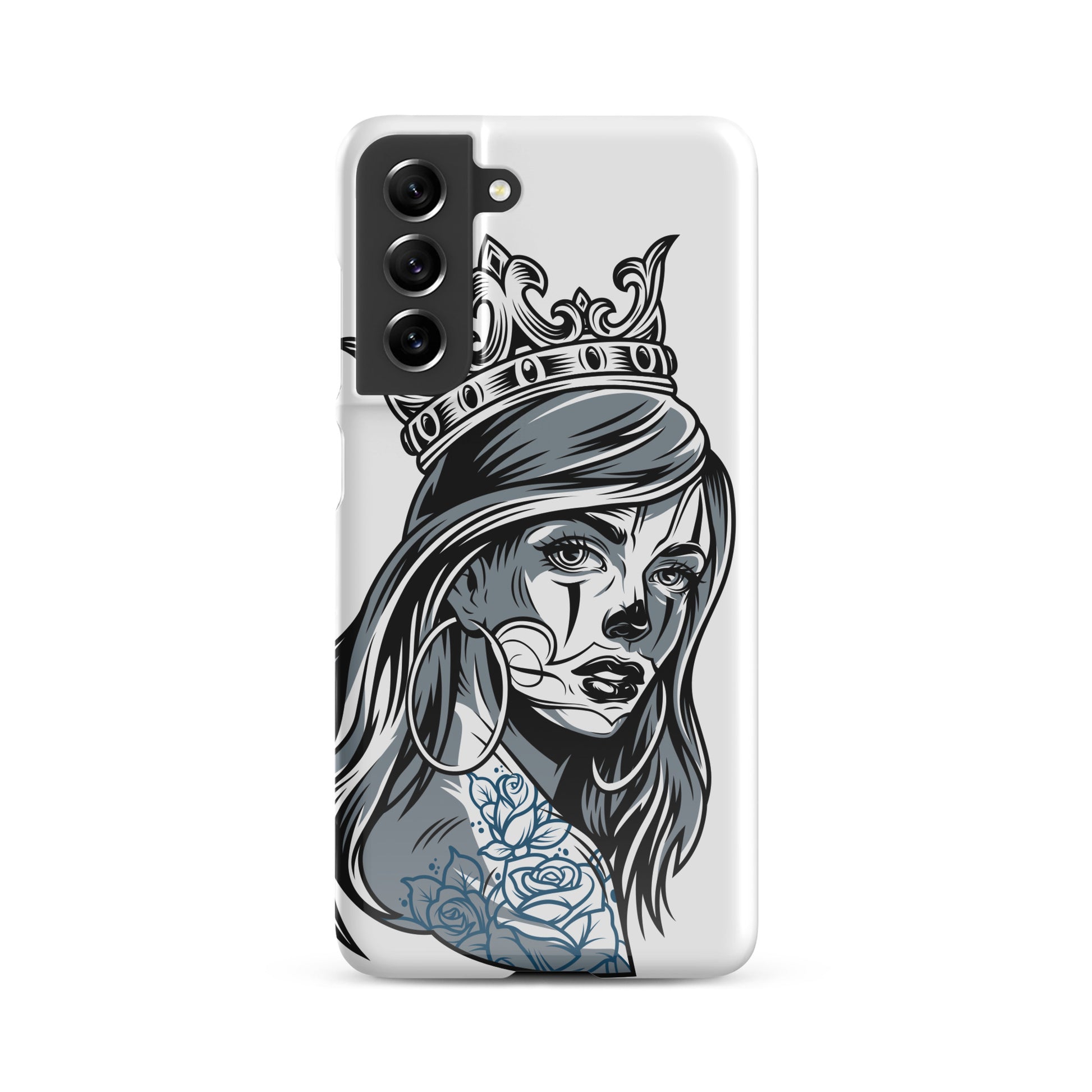 chicano-girl-design-snap-case-for-samsung-glossy-samsung-galaxy-s21-fe-front