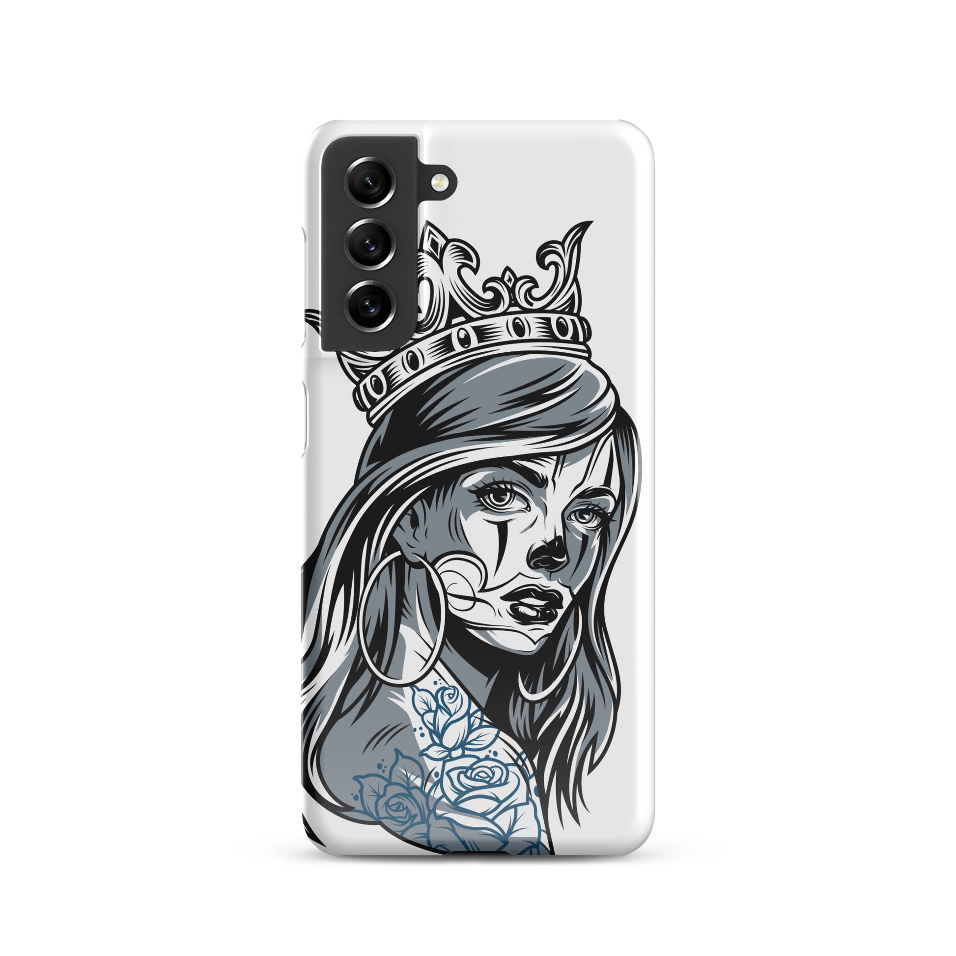 chicano-girl-design-snap-case-for-samsung-glossy-samsung-galaxy-s21-front