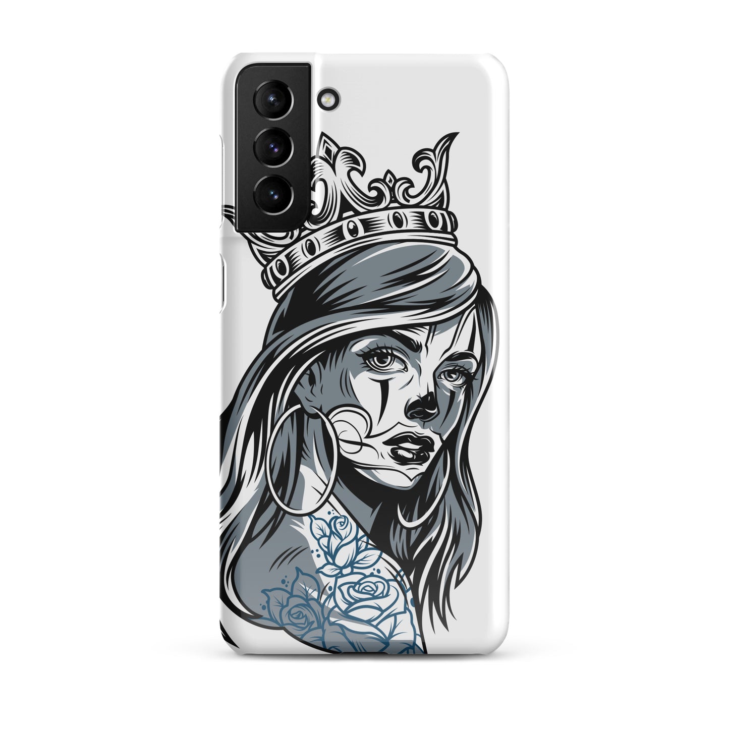 chicano-girl-design-snap-case-for-samsung-glossy-samsung-galaxy-s21-plus-front