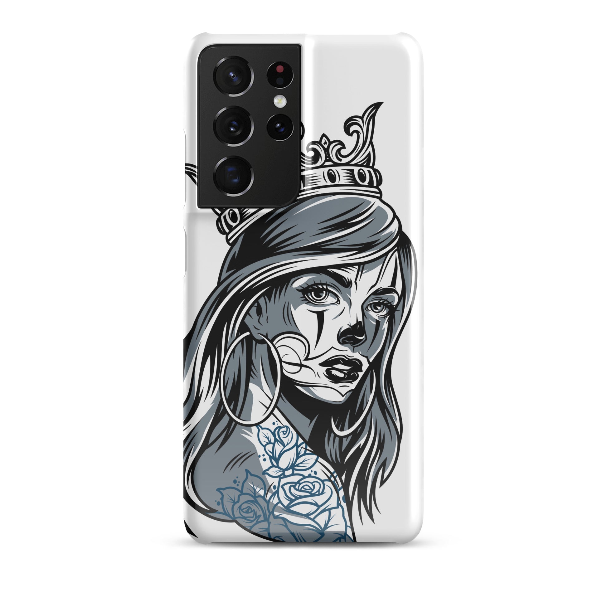 chicano-girl-design-snap-case-for-samsung-glossy-samsung-galaxy-s21-ultra-front