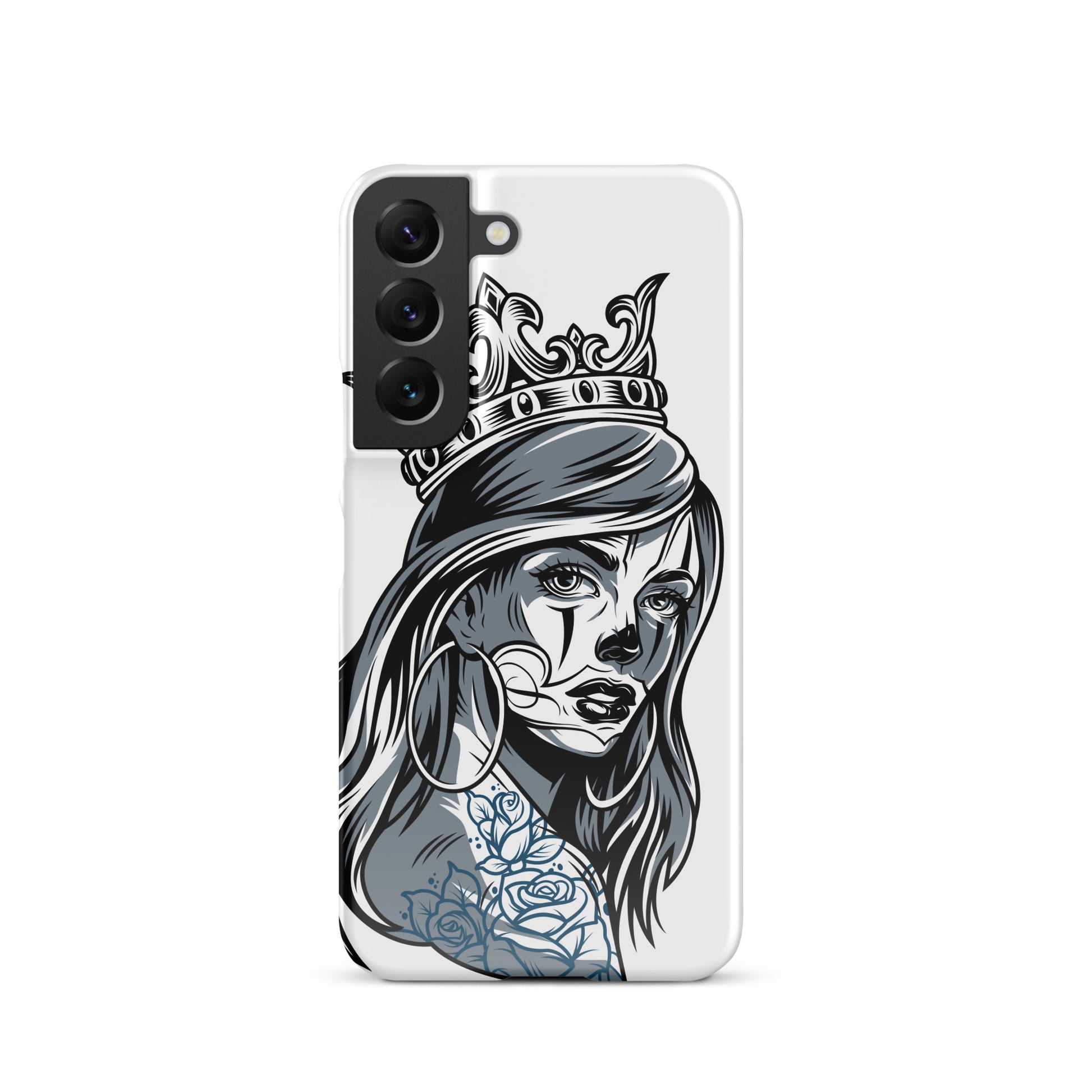 chicano-girl-design-snap-case-for-samsung-glossy-samsung-galaxy-s22-front