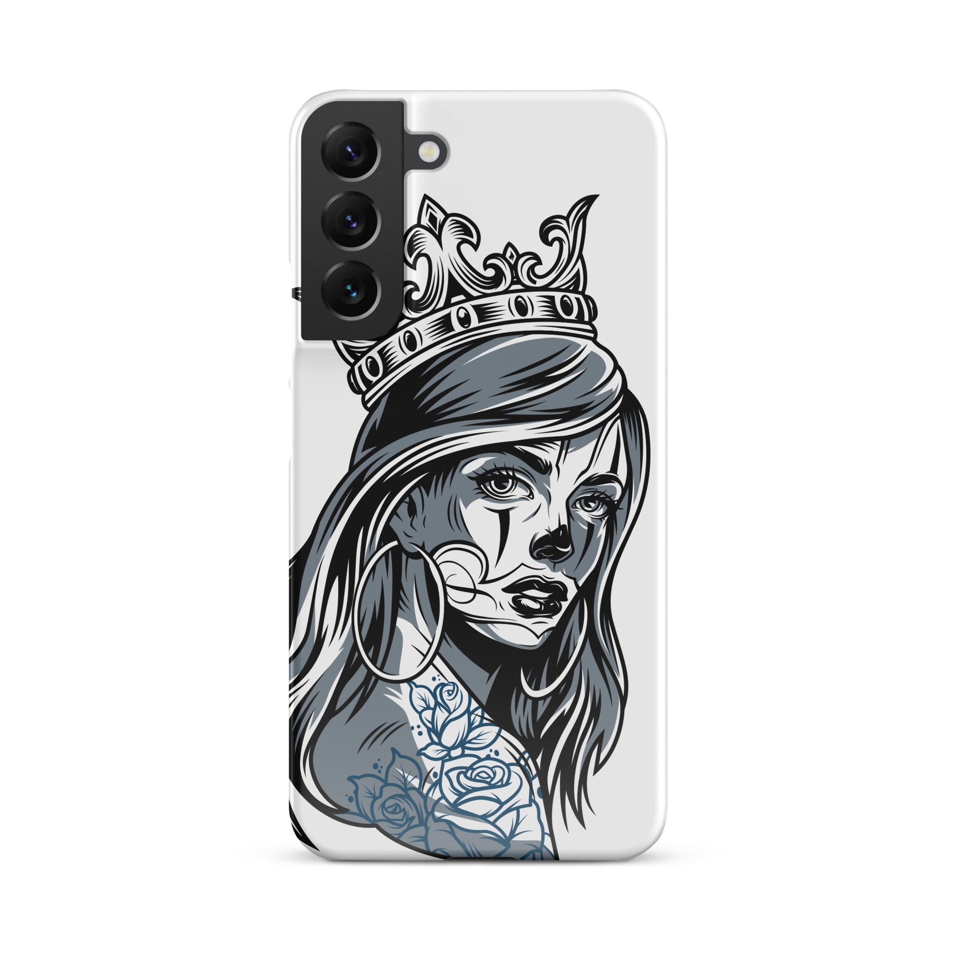 chicano-girl-design-snap-case-for-samsung-glossy-samsung-galaxy-s22-plus-front
