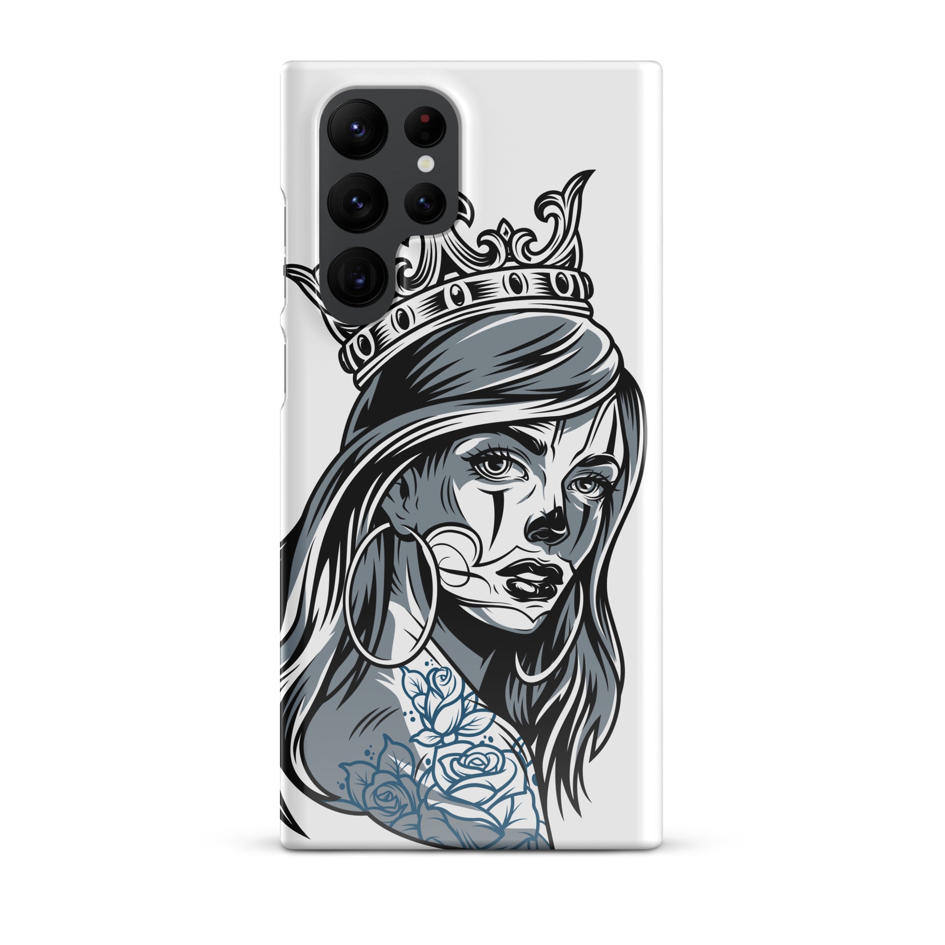 chicano-girl-design-snap-case-for-samsung-glossy-samsung-galaxy-s22-ultra-front