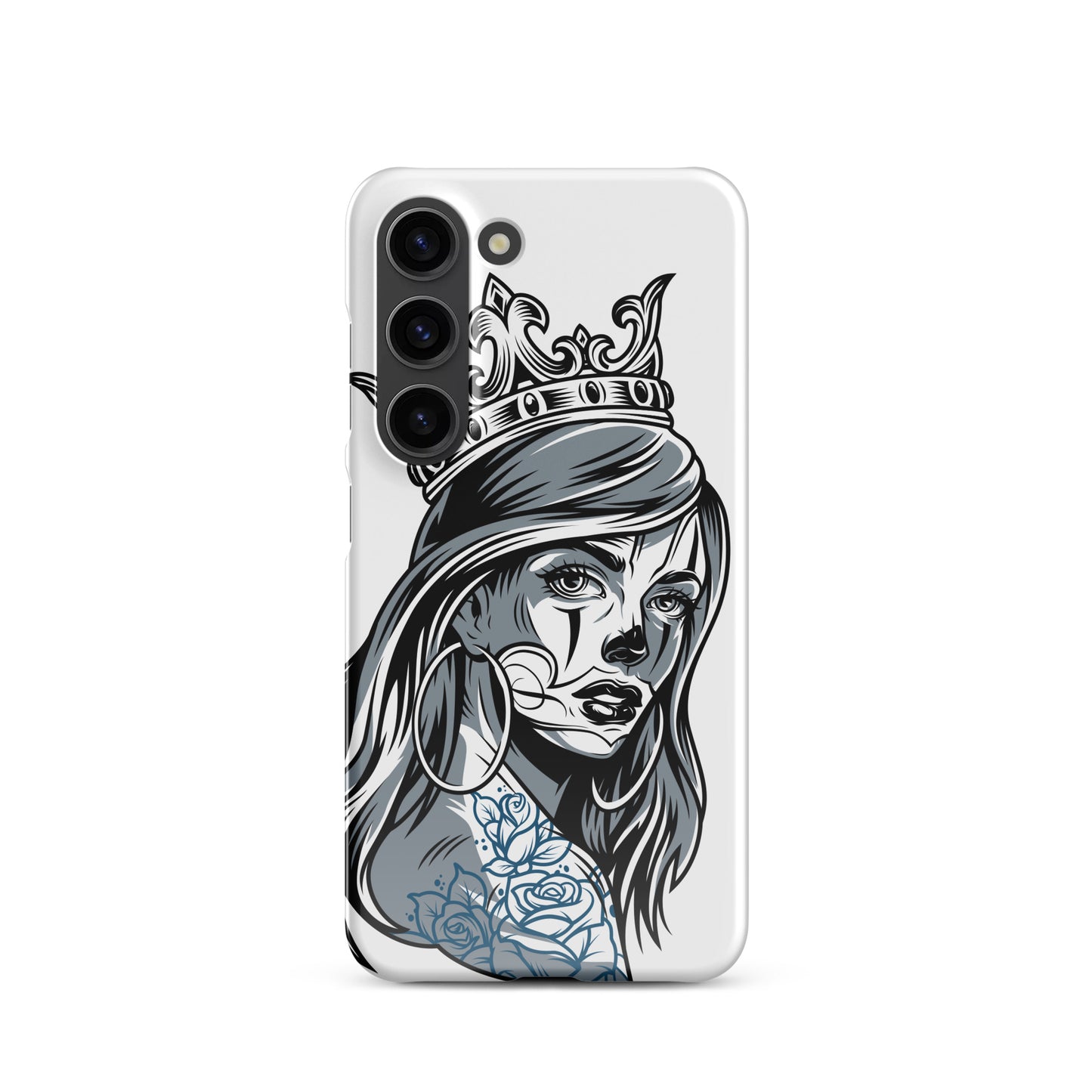 chicano-girl-design-snap-case-for-samsung-glossy-samsung-galaxy-s23-front