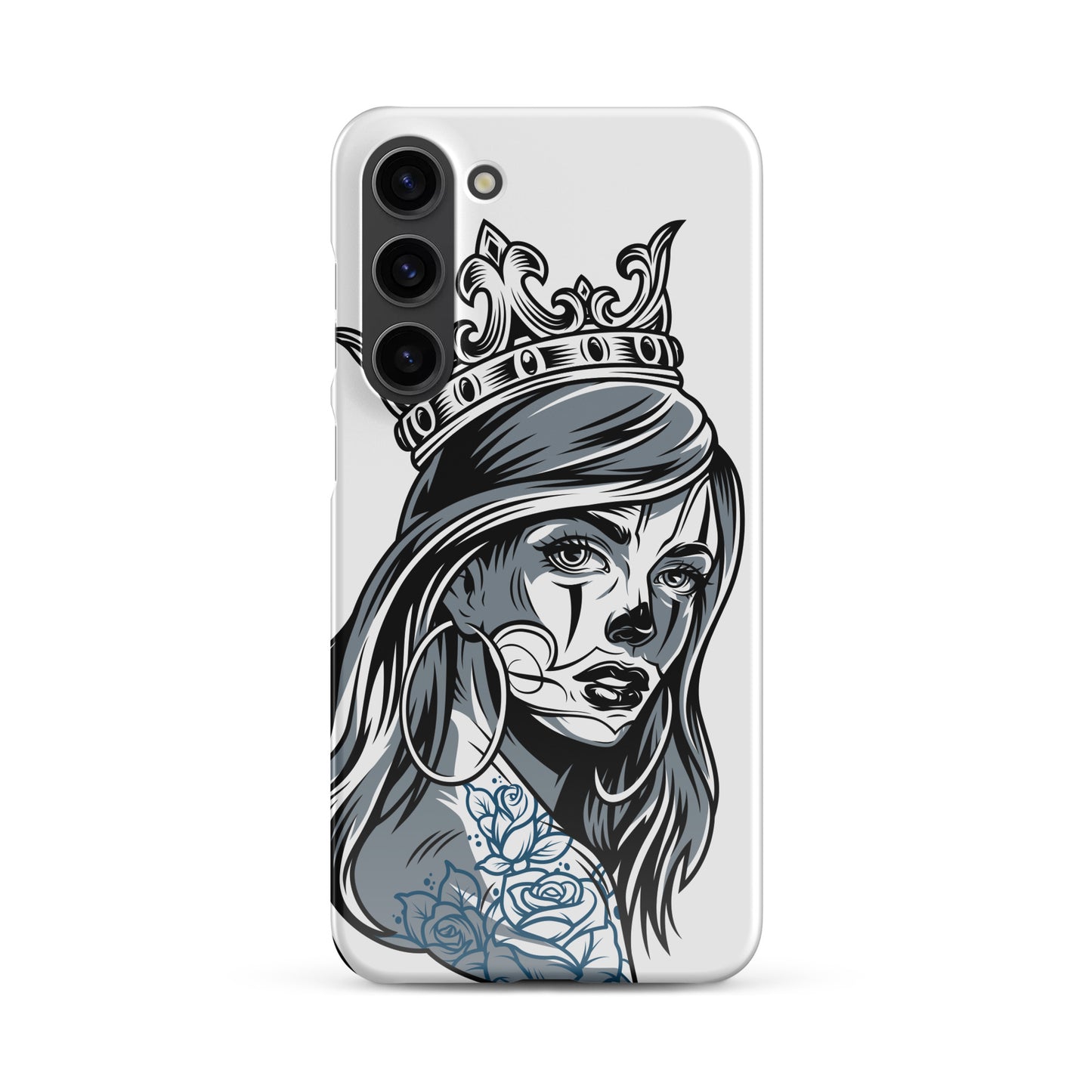 chicano-girl-design-snap-case-for-samsung-glossy-samsung-galaxy-s23-plus-front