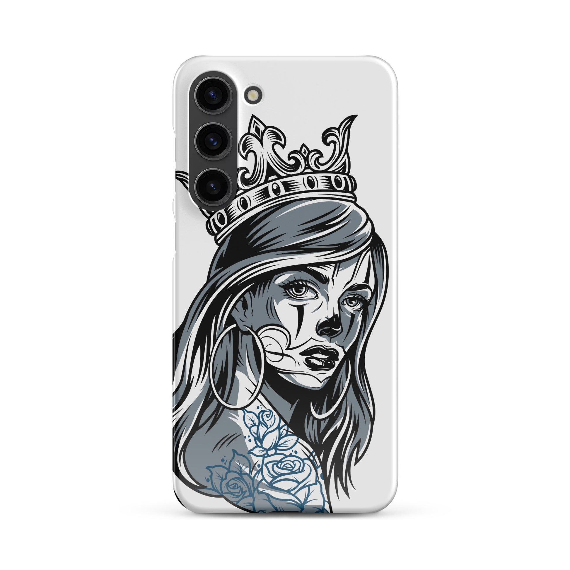 chicano-girl-design-snap-case-for-samsung-glossy-samsung-galaxy-s23-plus-front