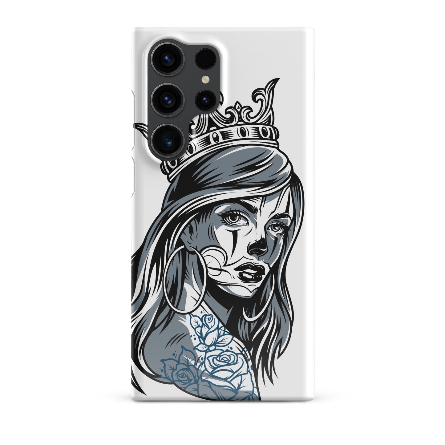 chicano-girl-design-snap-case-for-samsung-glossy-samsung-galaxy-s23-ultra-front