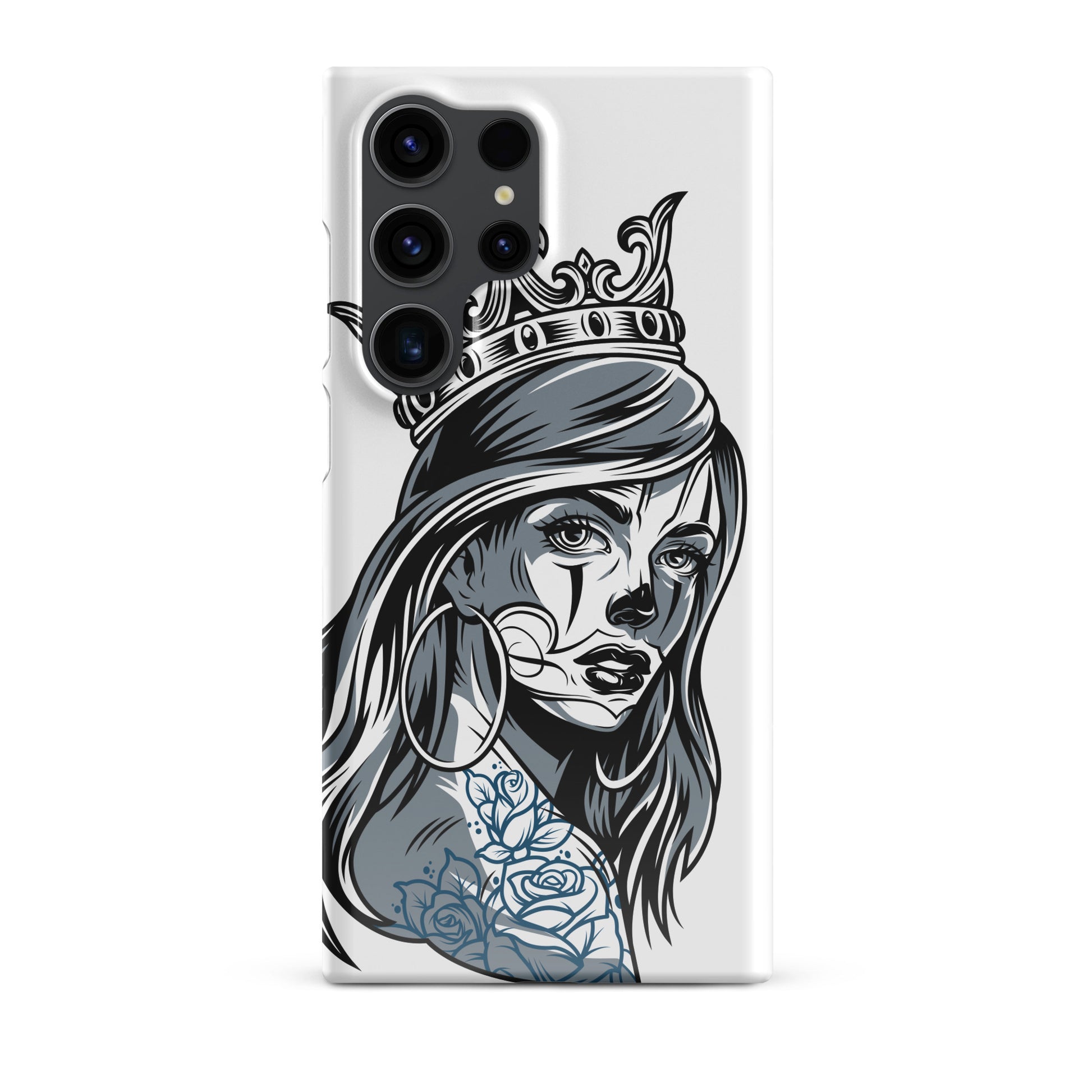 chicano-girl-design-snap-case-for-samsung-glossy-samsung-galaxy-s23-ultra-front