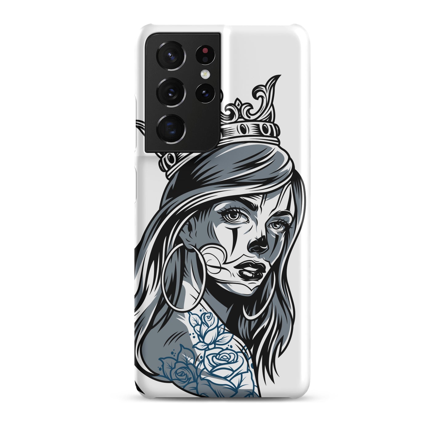 chicano-girl-design-snap-case-for-samsung-matte-samsung-galaxy-s21-ultra-front