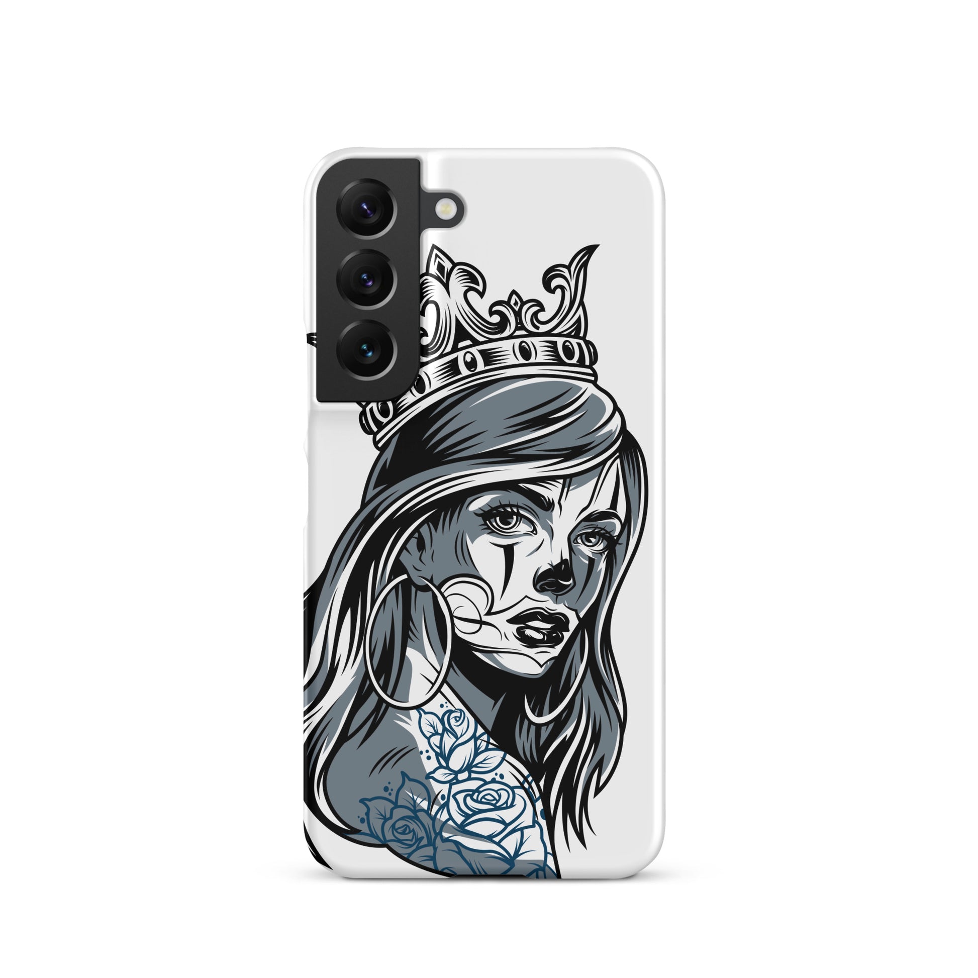chicano-girl-design-snap-case-for-samsung-matte-samsung-galaxy-s22-front