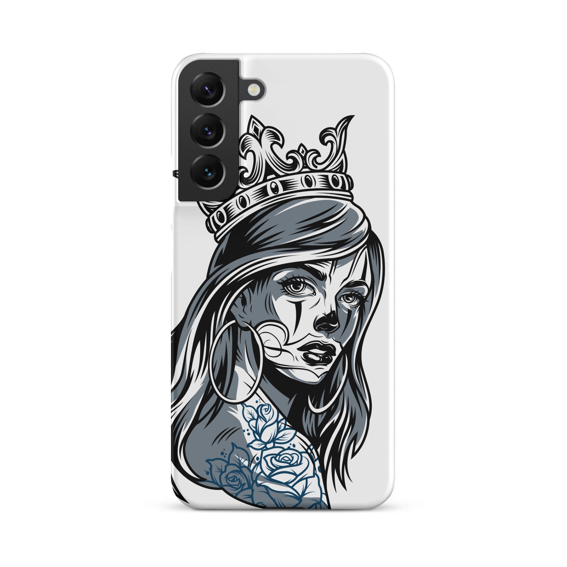 chicano-girl-design-snap-case-for-samsung-matte-samsung-galaxy-s22-plus-front
