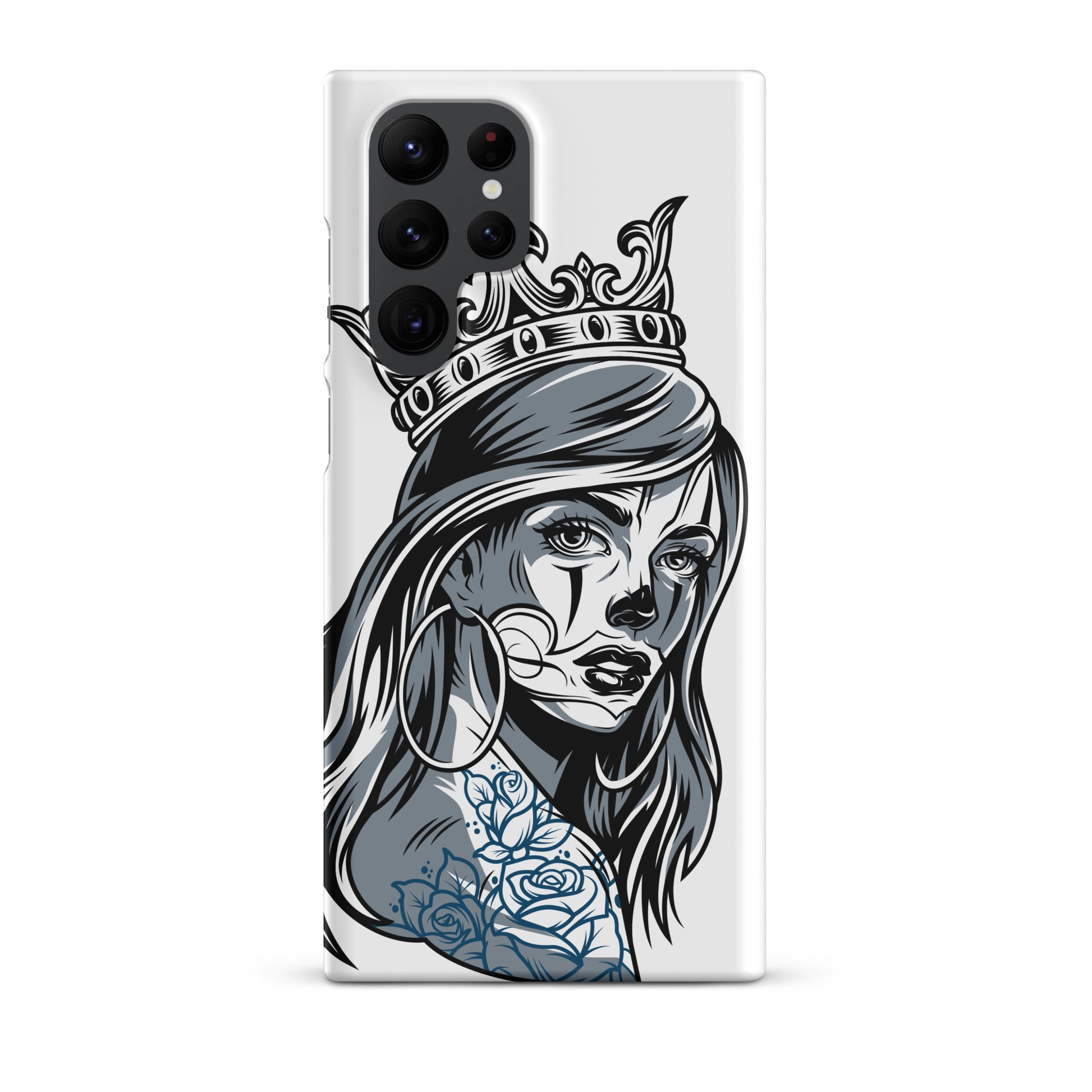 chicano-girl-design-snap-case-for-samsung-matte-samsung-galaxy-s22-ultra-front