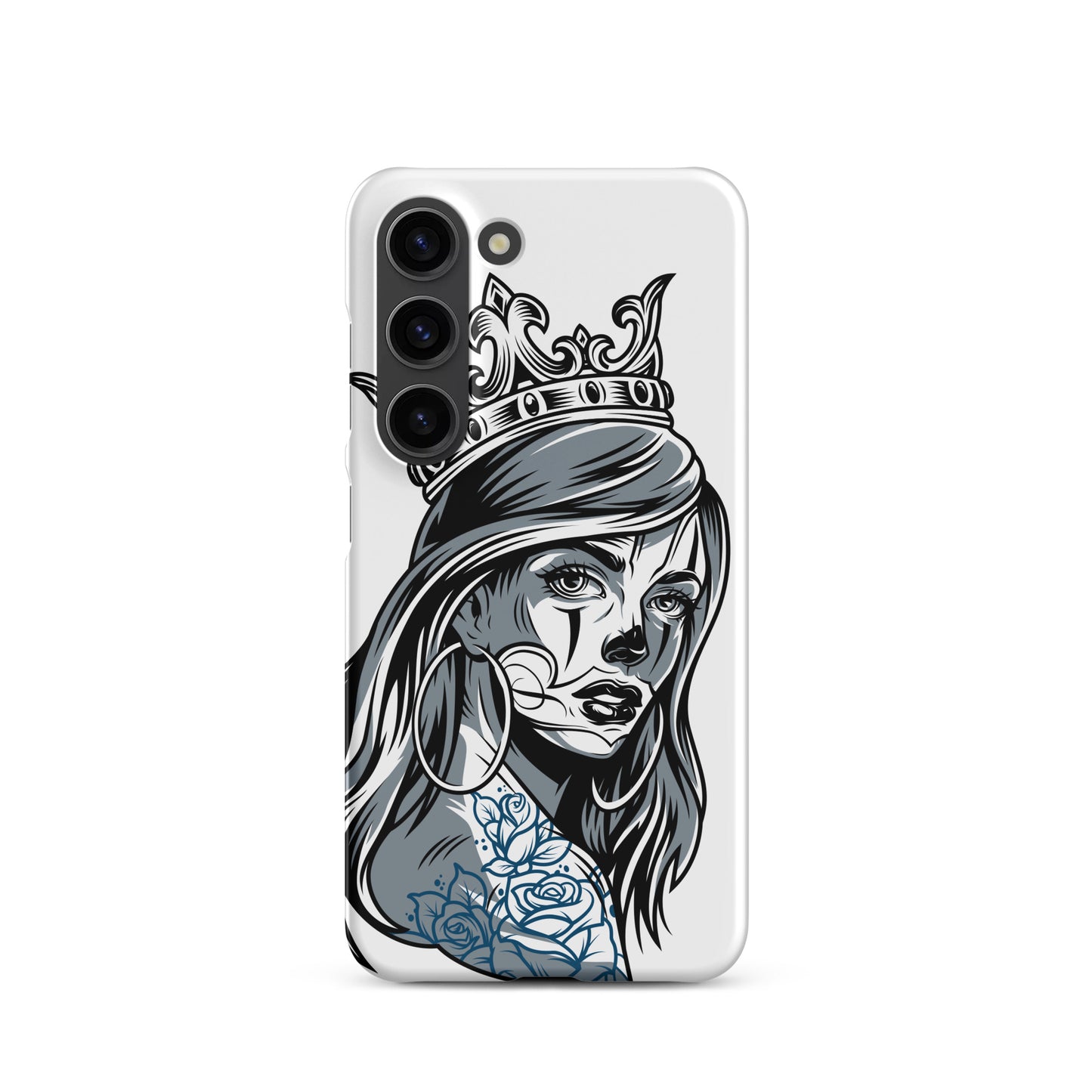 chicano-girl-design-snap-case-for-samsung-matte-samsung-galaxy-s23-front
