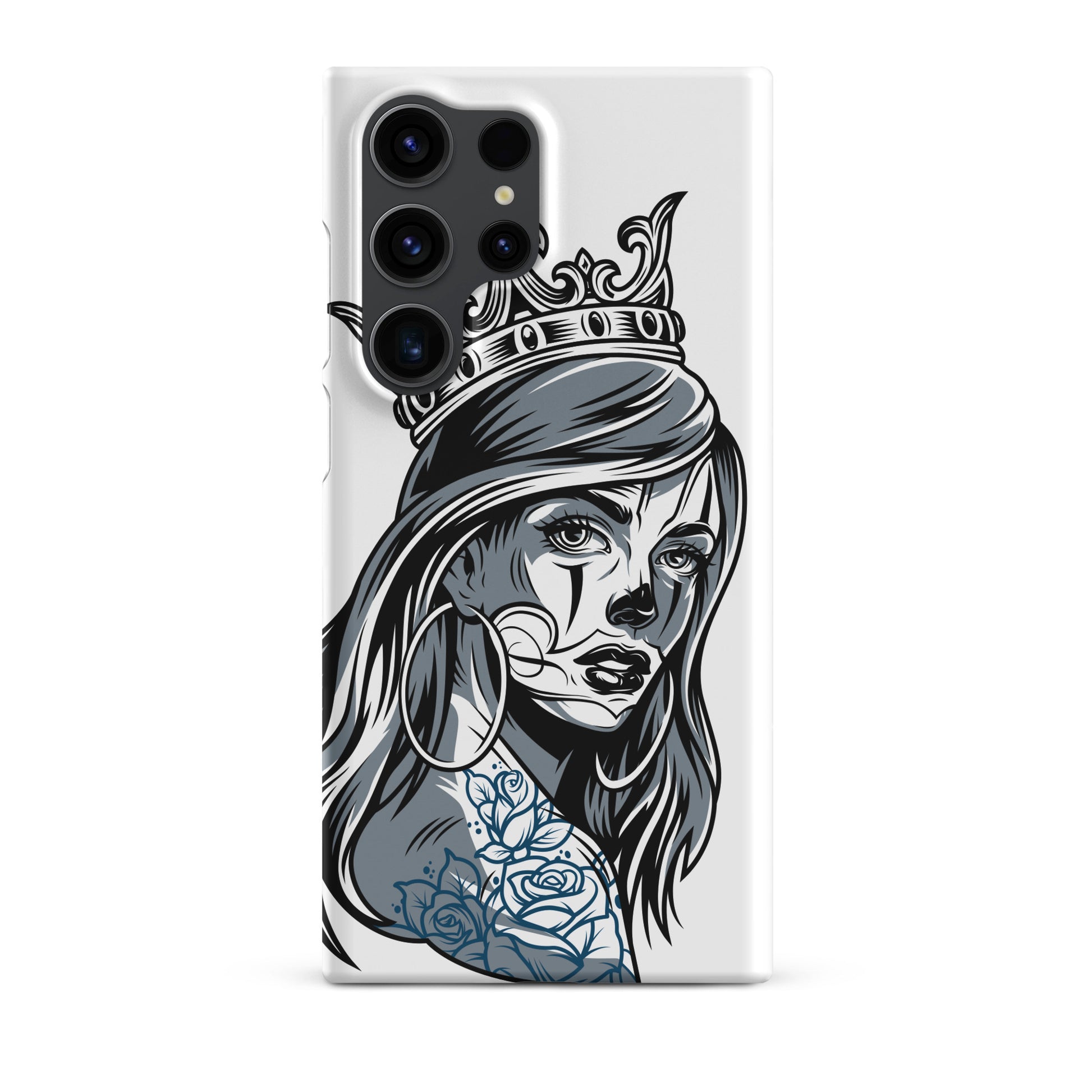 chicano-girl-design-snap-case-for-samsung-matte-samsung-galaxy-s23-ultra-front