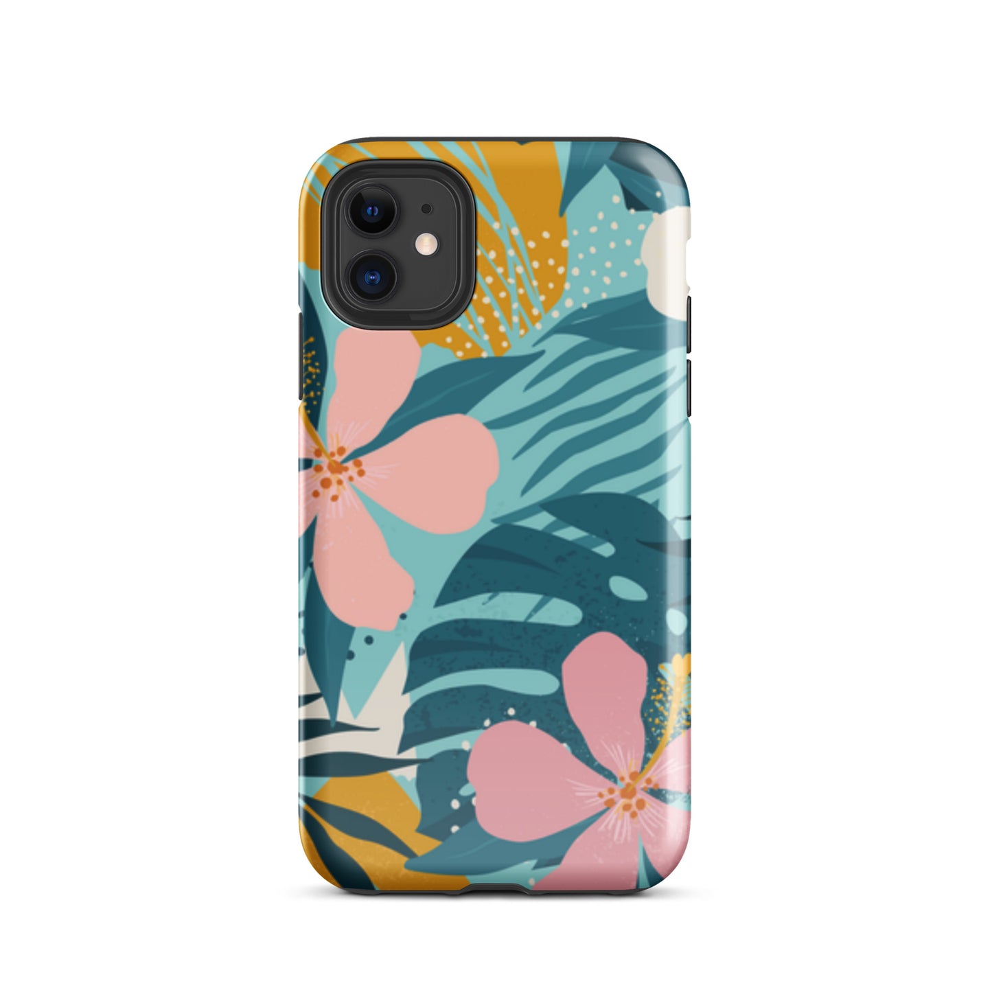 iPhone Dual-Layered Tough Case With Raised Bezel - Flowers