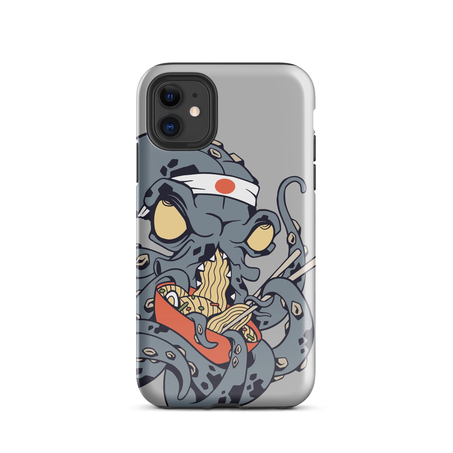 iPhone Dual-Layered Tough Case With Raised Bezel - Ninja Octopus