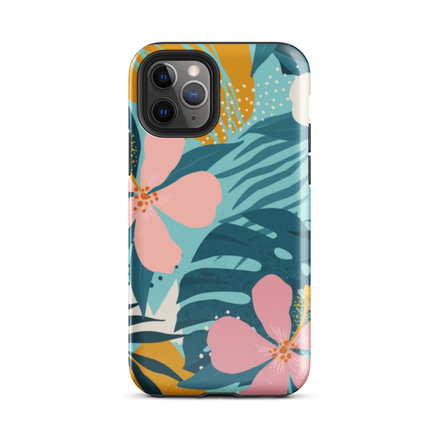 iPhone Dual-Layered Tough Case With Raised Bezel - Flowers