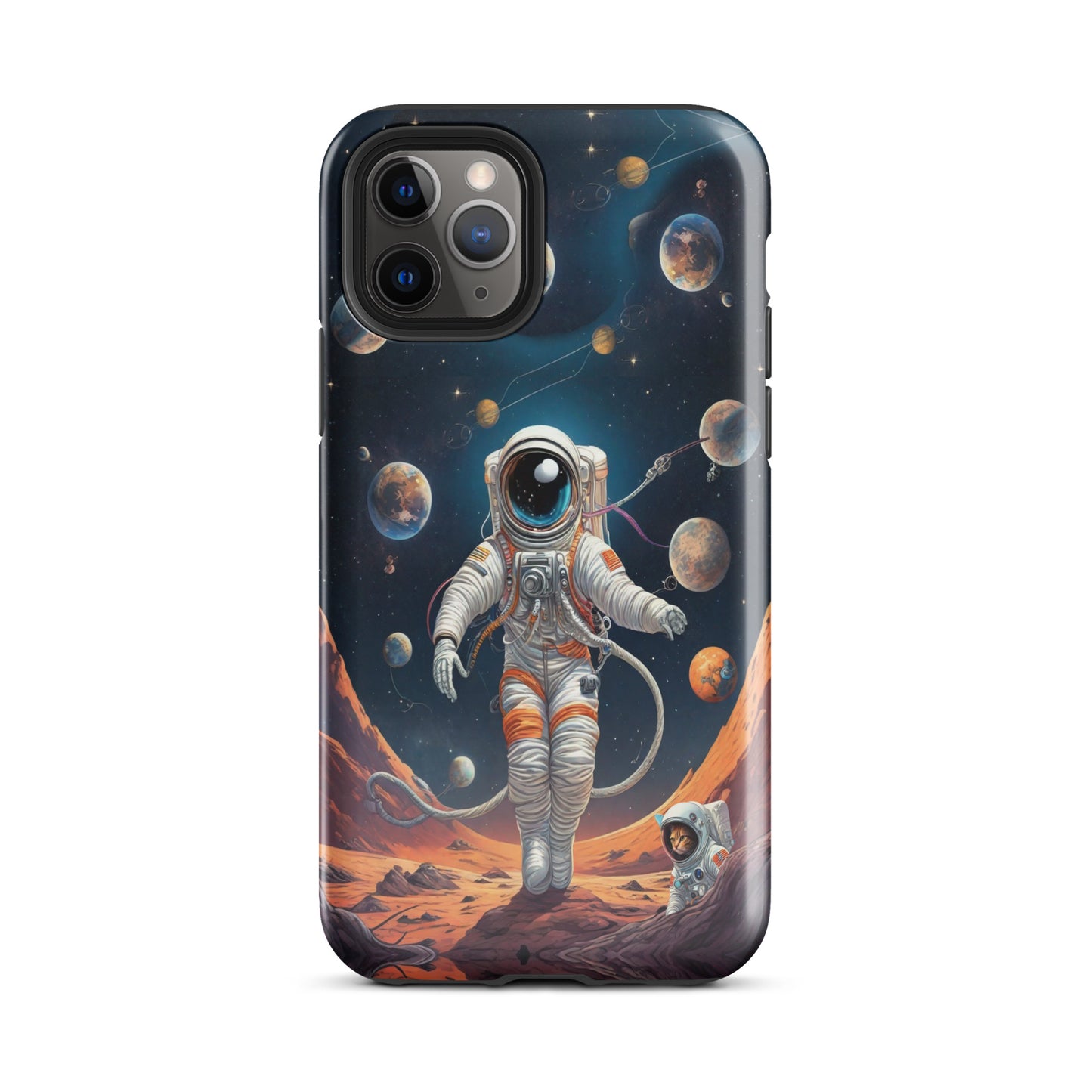 iPhone Dual-Layered Tough Case With Raised Bezel - Astronaut