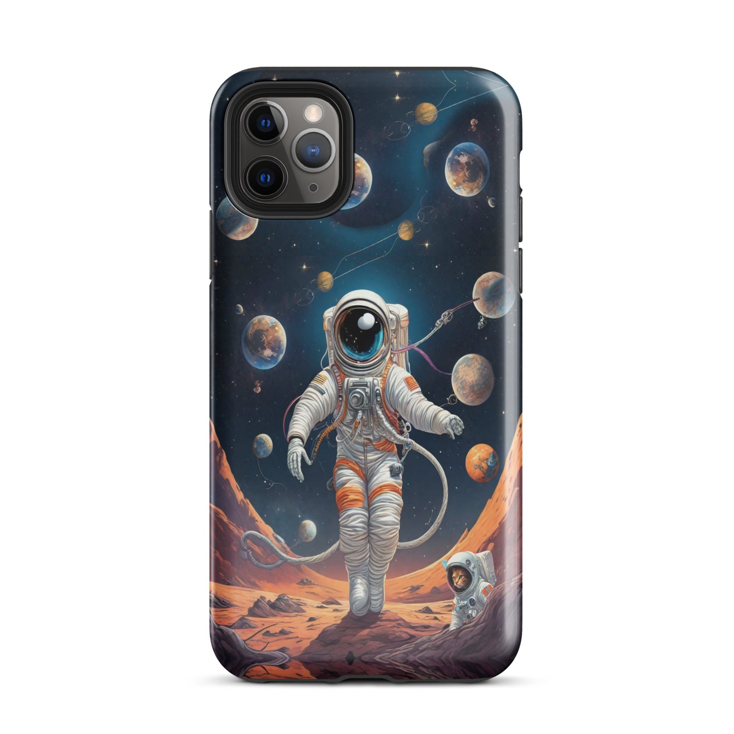 iPhone Dual-Layered Tough Case With Raised Bezel - Astronaut