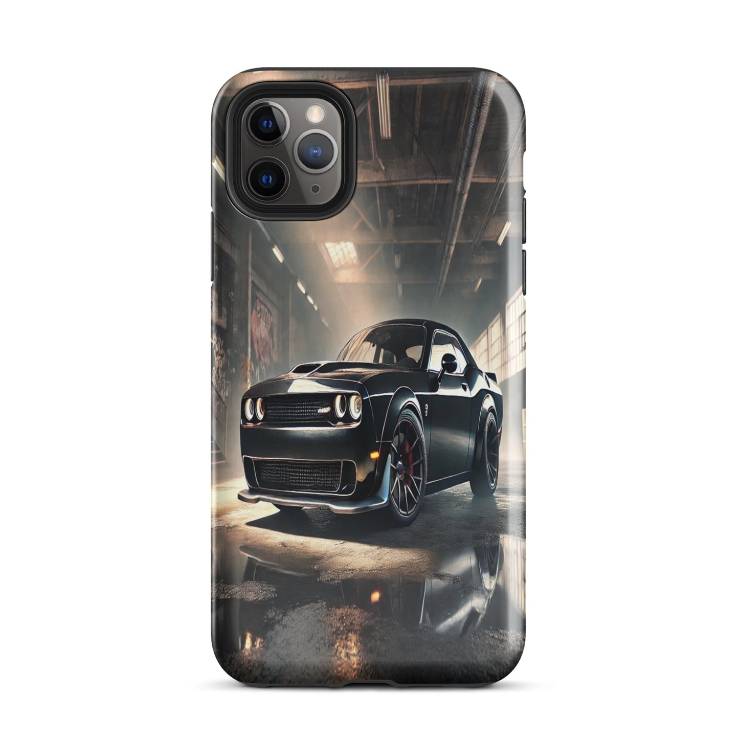 iPhone Dual-Layered Tough Case With Raised Bezel - Dodge Challenger Hellcat