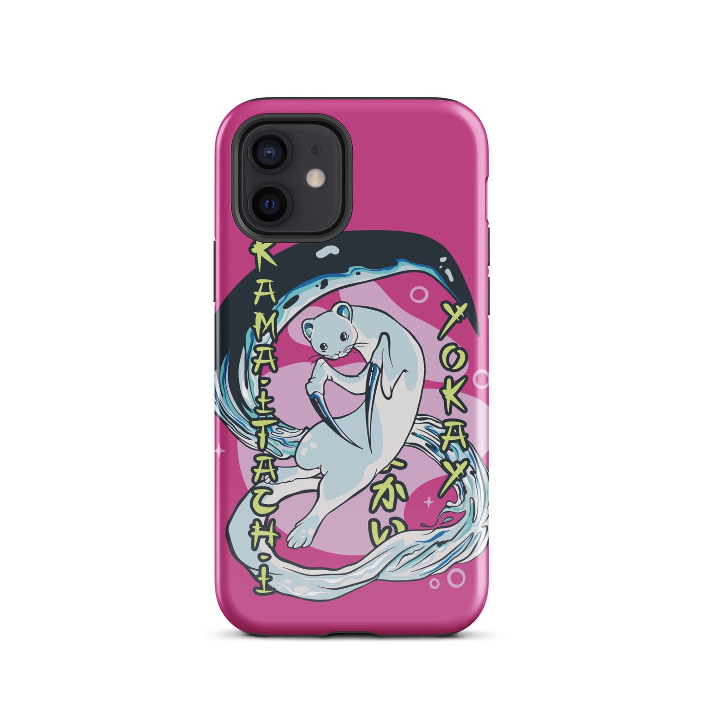 iPhone Dual-Layered Tough Case With Raised Bezel - Aqua Cat
