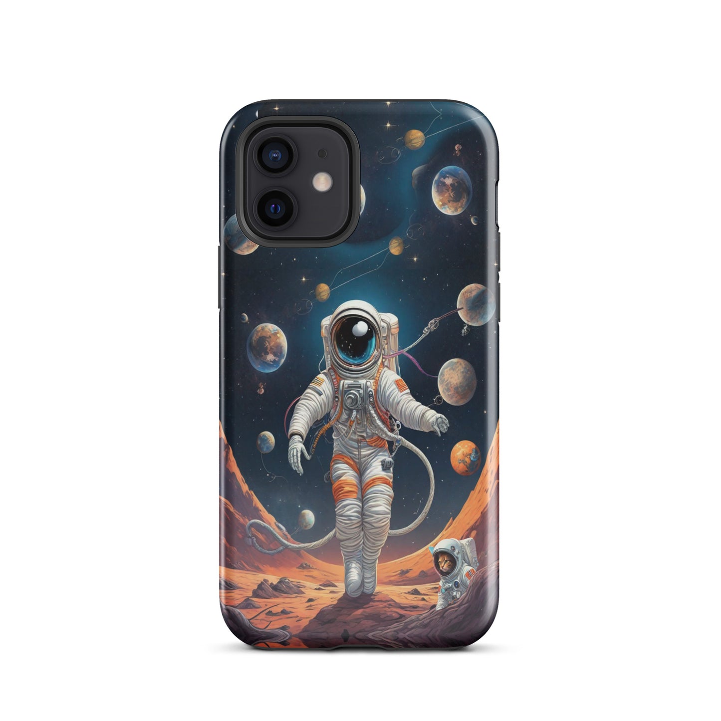 iPhone Dual-Layered Tough Case With Raised Bezel - Astronaut