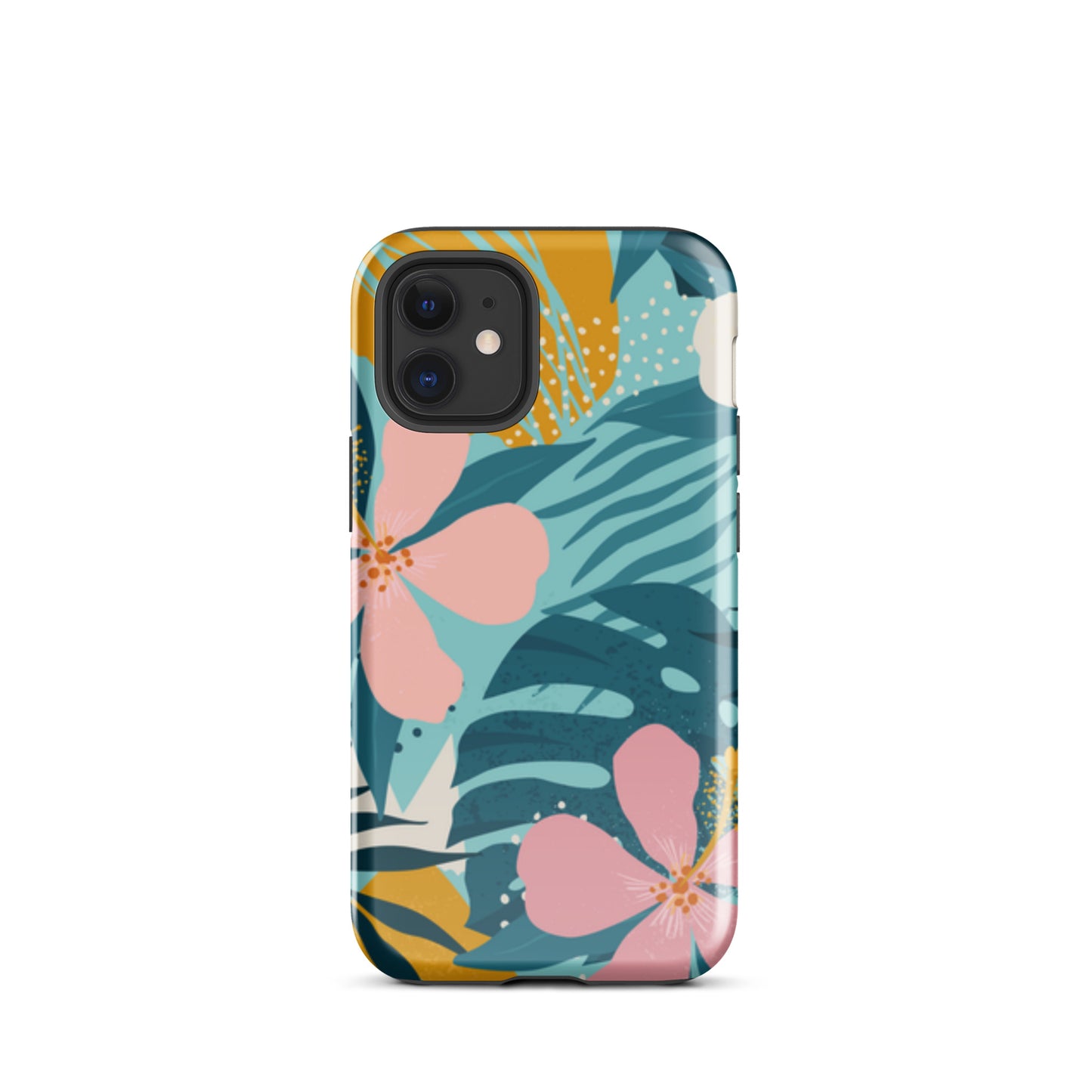 iPhone Dual-Layered Tough Case With Raised Bezel - Flowers