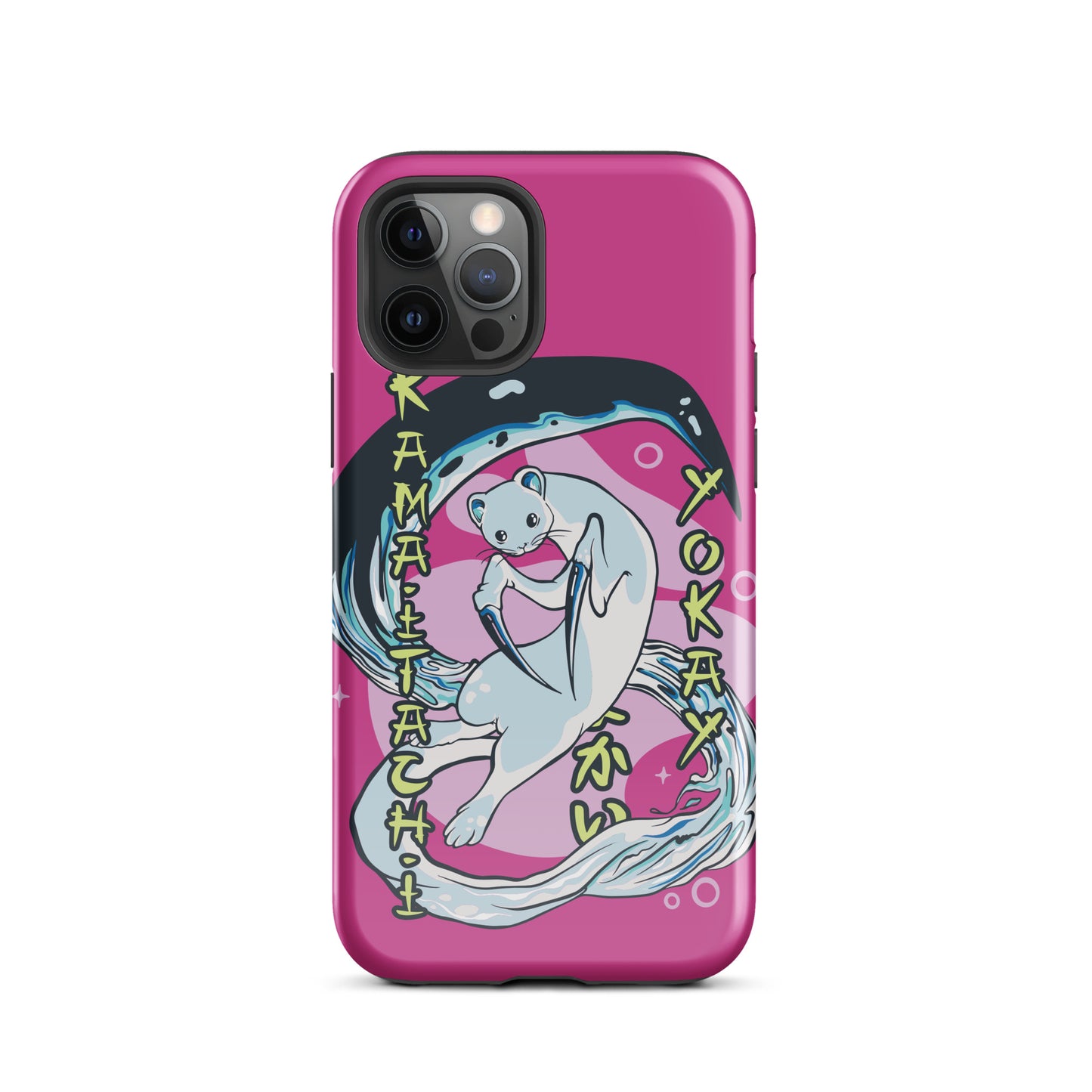 iPhone Dual-Layered Tough Case With Raised Bezel - Aqua Cat