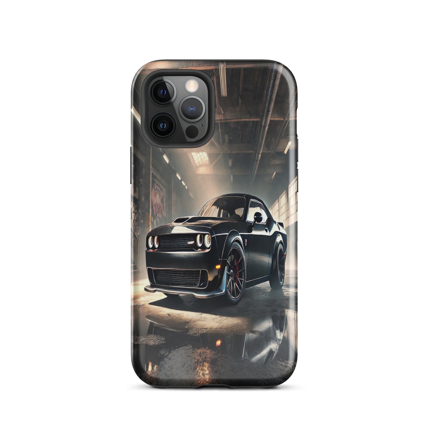 iPhone Dual-Layered Tough Case With Raised Bezel - Dodge Challenger Hellcat