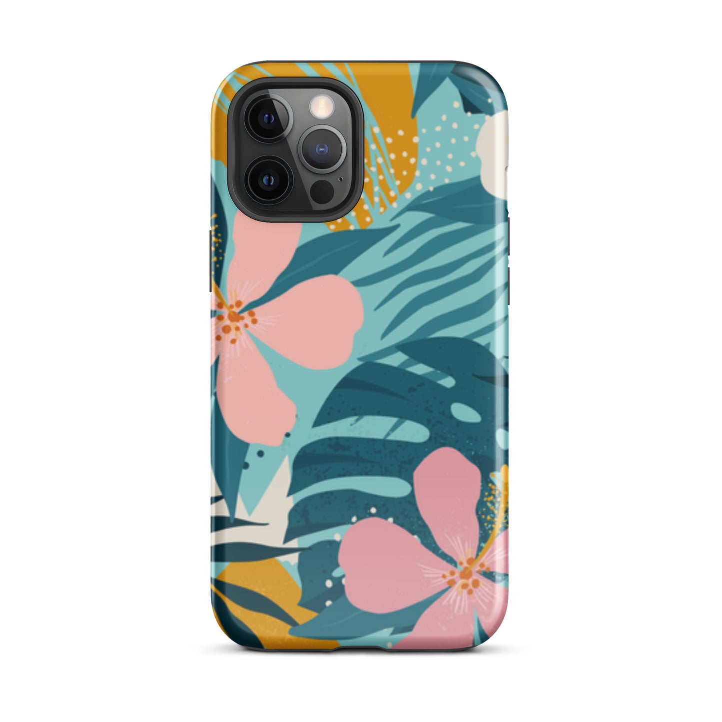 iPhone Dual-Layered Tough Case With Raised Bezel - Flowers