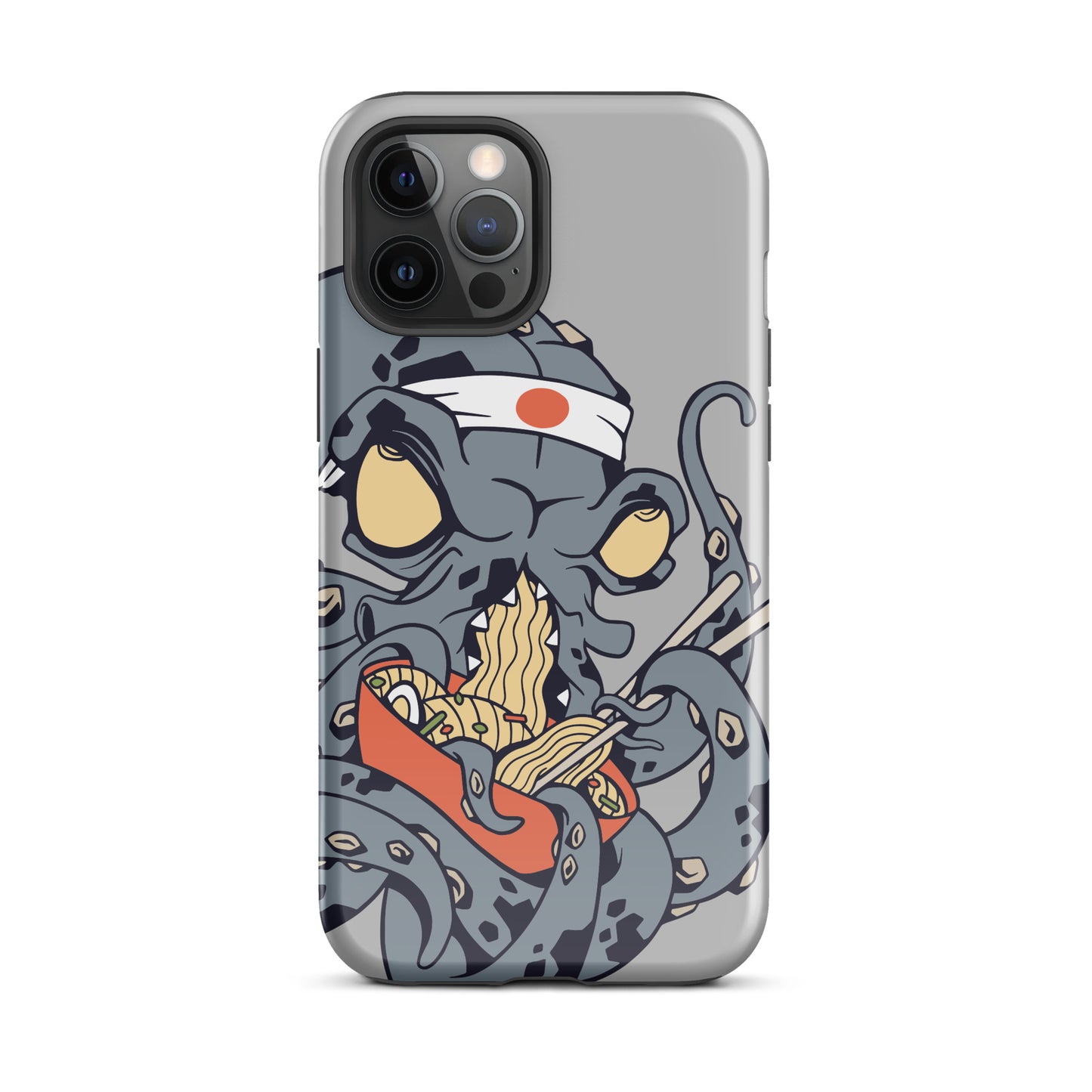 iPhone Dual-Layered Tough Case With Raised Bezel - Ninja Octopus