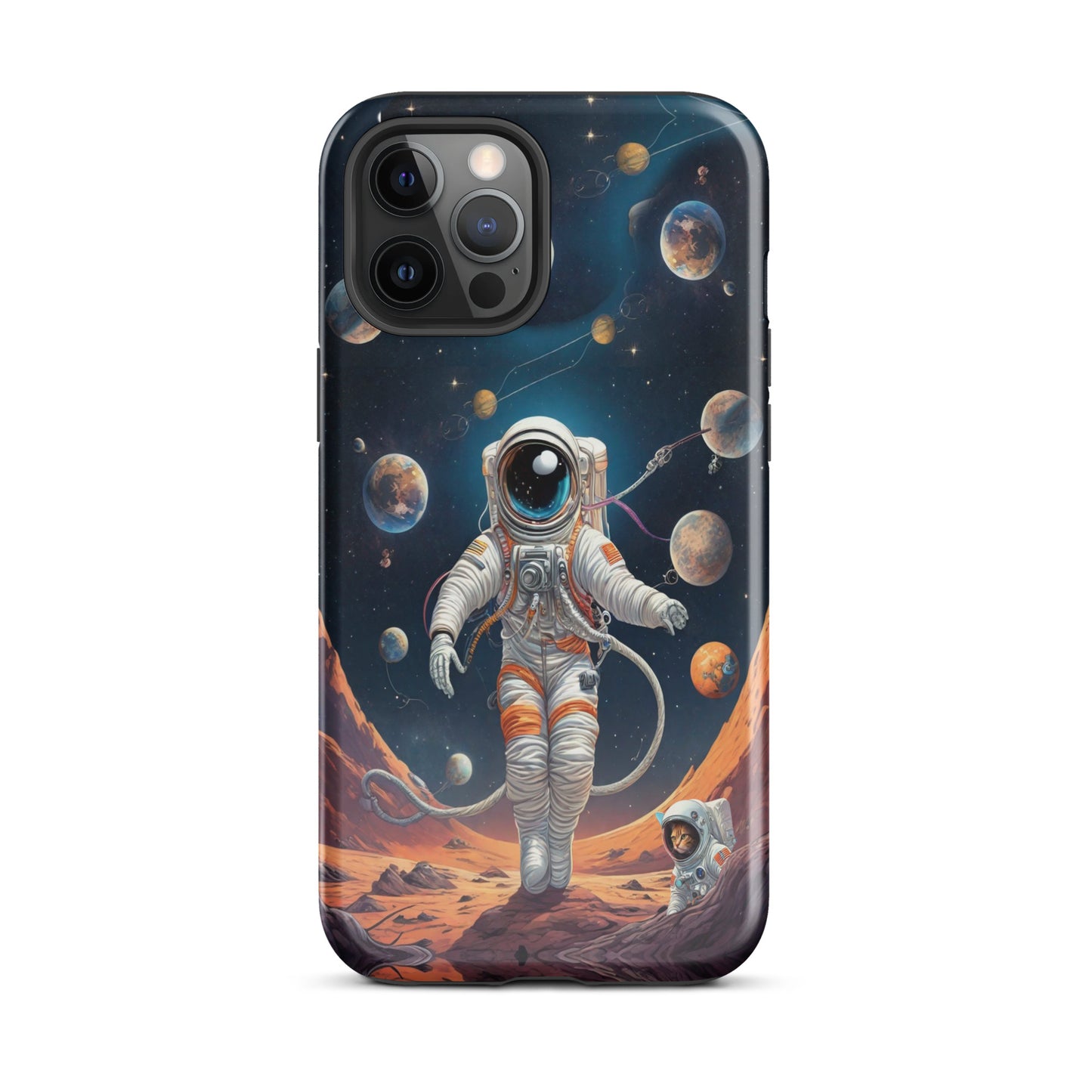 iPhone Dual-Layered Tough Case With Raised Bezel - Astronaut