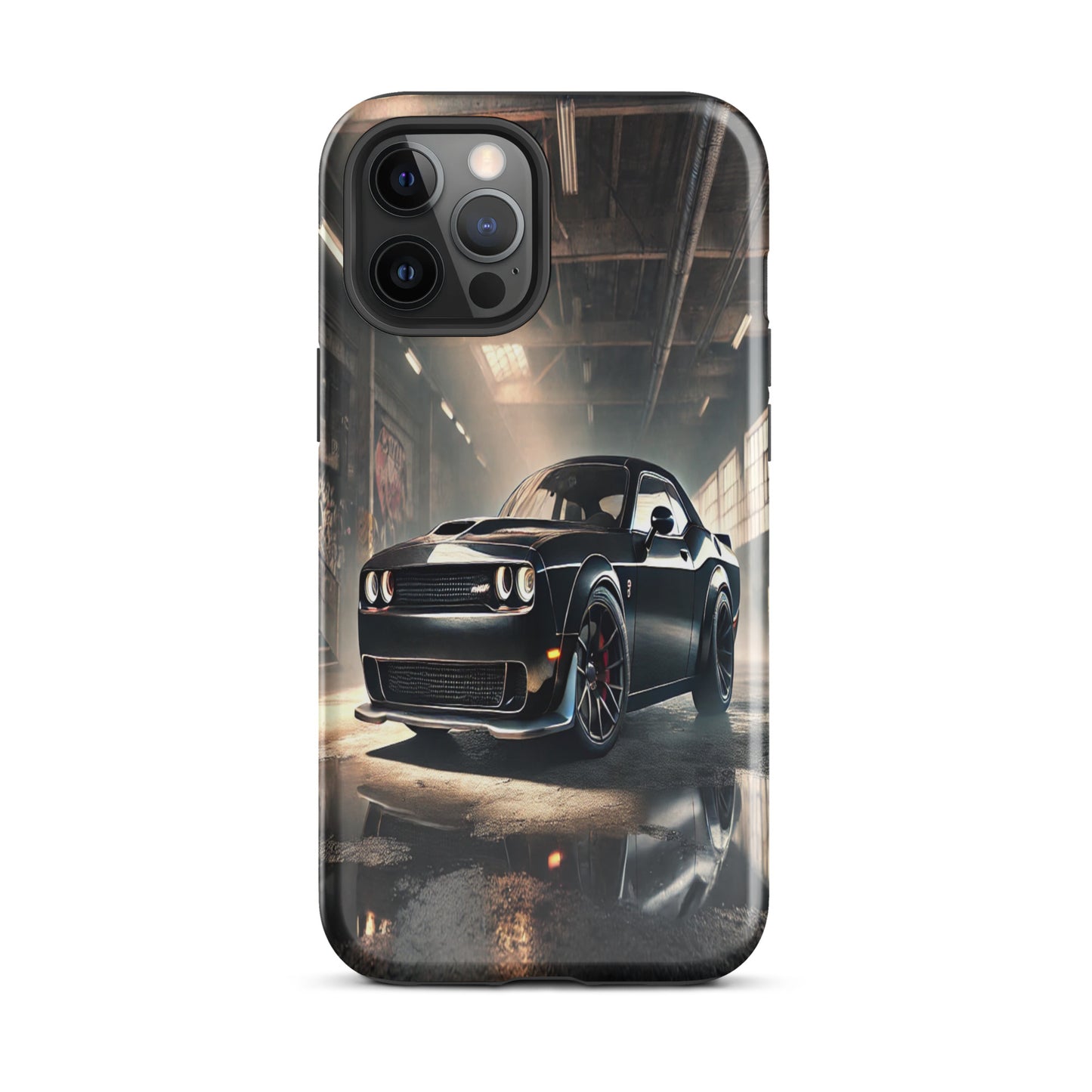 iPhone Dual-Layered Tough Case With Raised Bezel - Dodge Challenger Hellcat