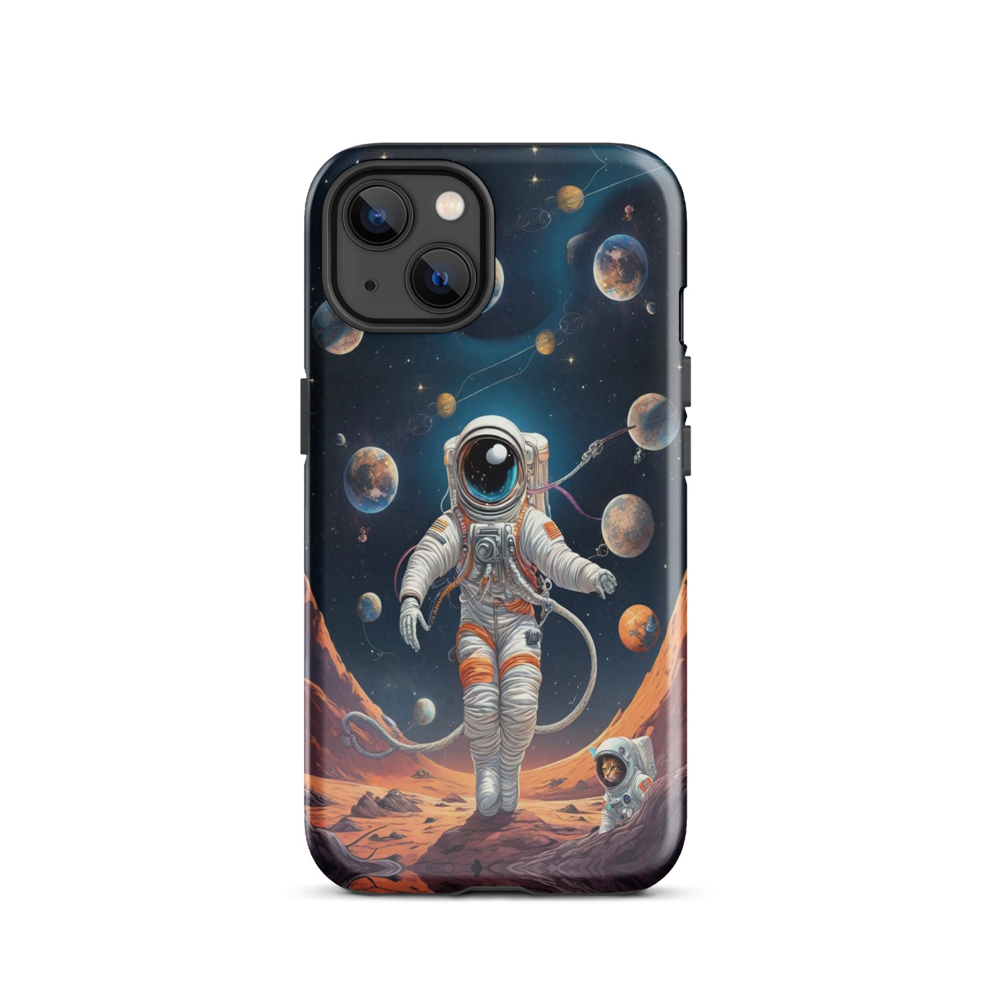 iPhone Dual-Layered Tough Case With Raised Bezel - Astronaut