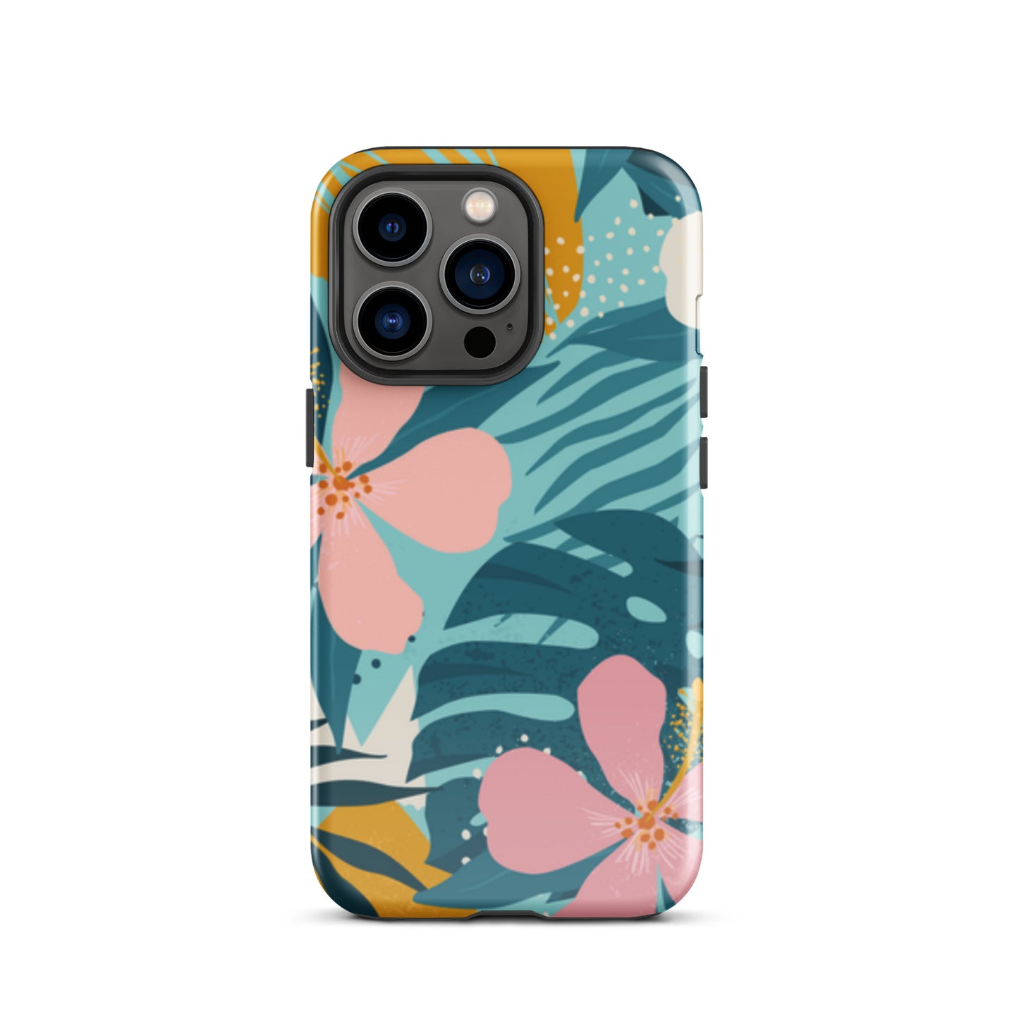 iPhone Dual-Layered Tough Case With Raised Bezel - Flowers