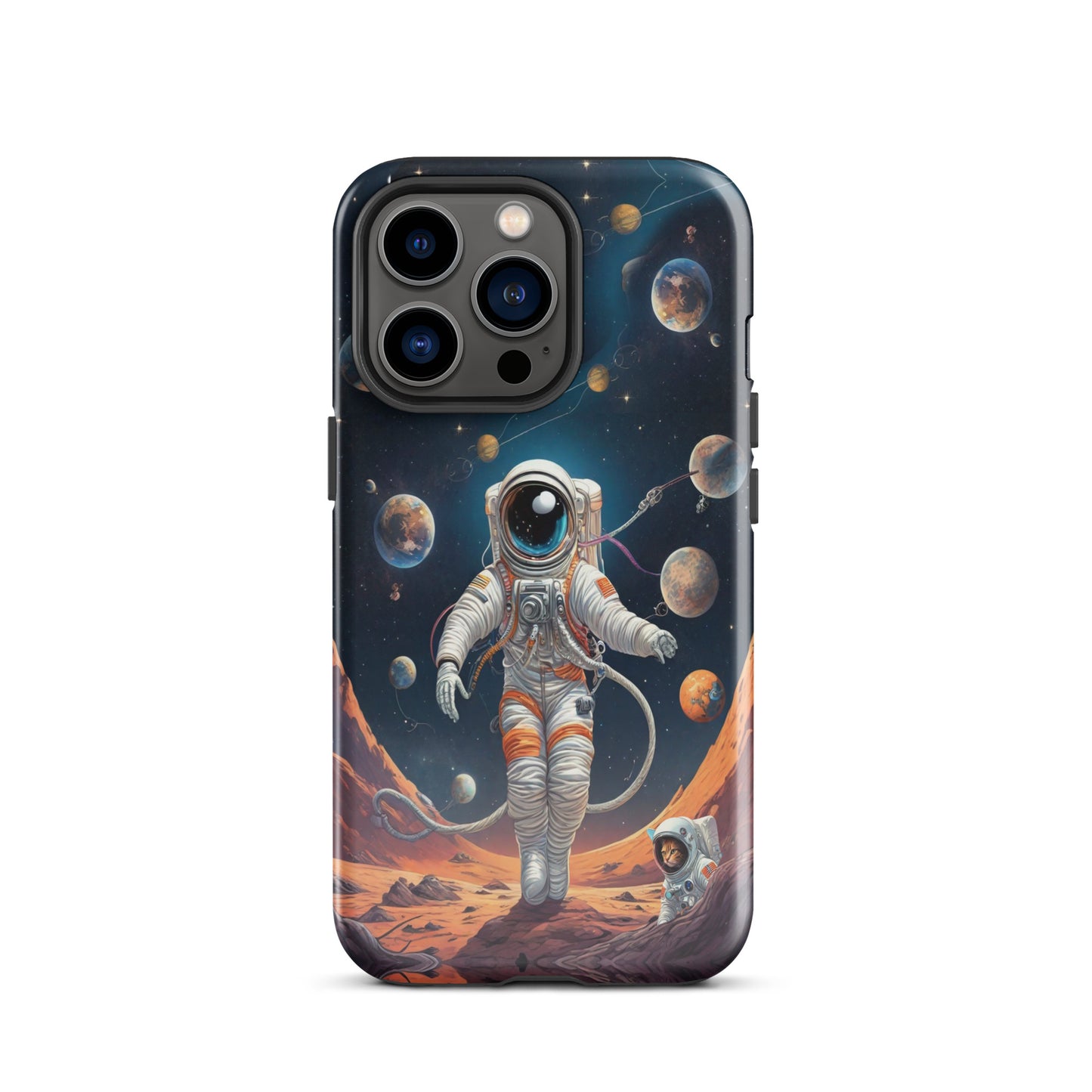 iPhone Dual-Layered Tough Case With Raised Bezel - Astronaut