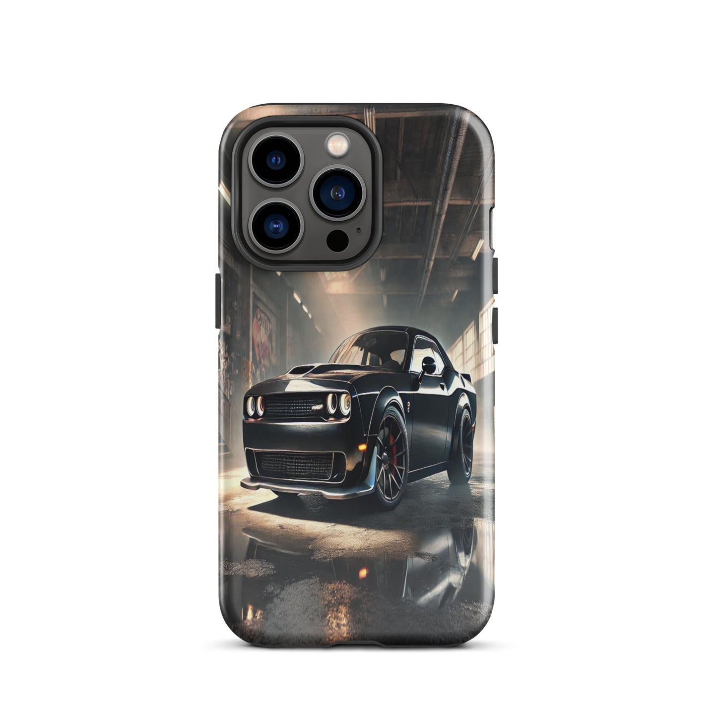 iPhone Dual-Layered Tough Case With Raised Bezel - Dodge Challenger Hellcat