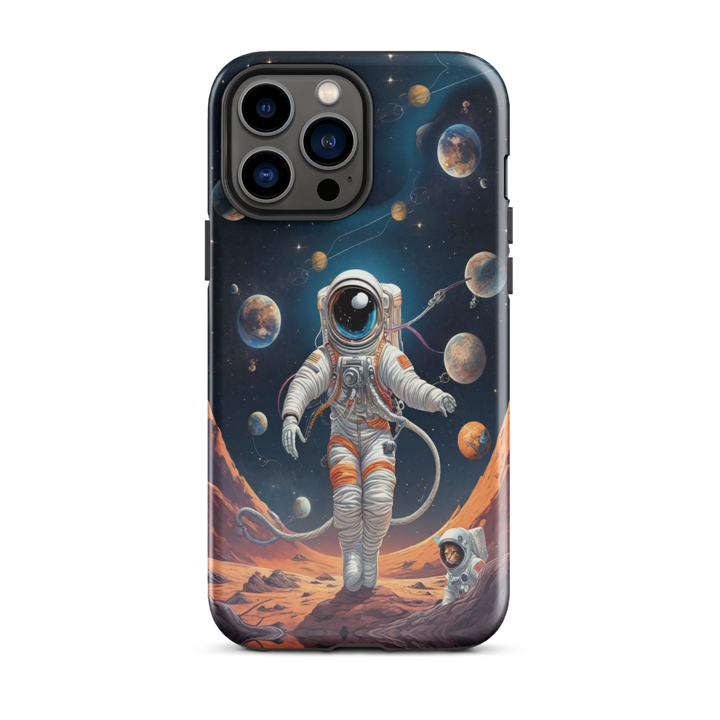 iPhone Dual-Layered Tough Case With Raised Bezel - Astronaut