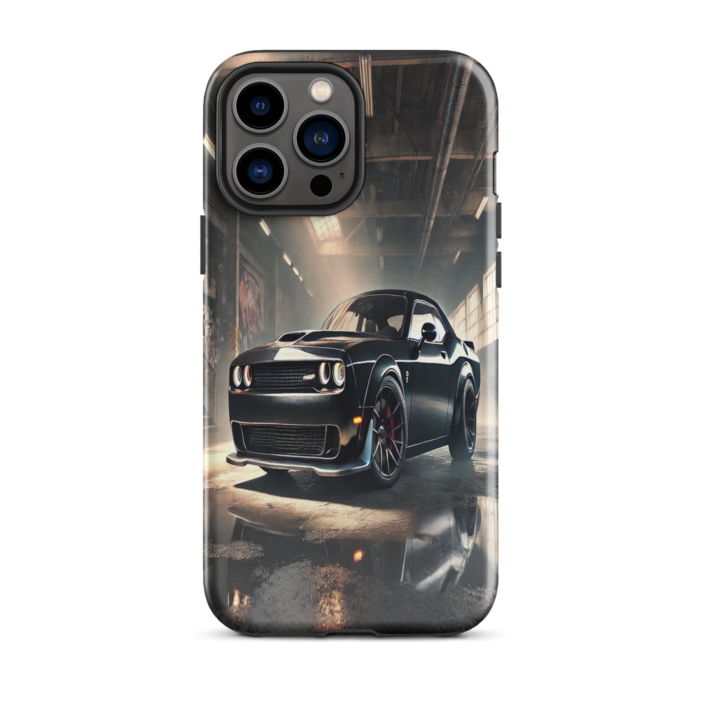 iPhone Dual-Layered Tough Case With Raised Bezel - Dodge Challenger Hellcat