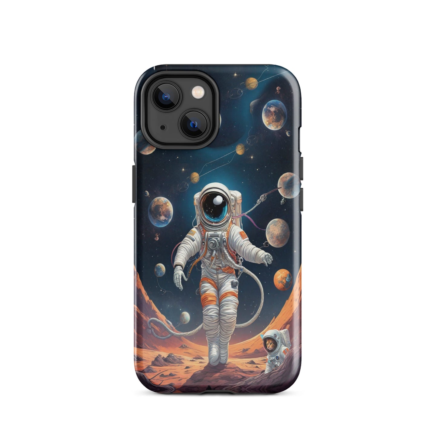 iPhone Dual-Layered Tough Case With Raised Bezel - Astronaut