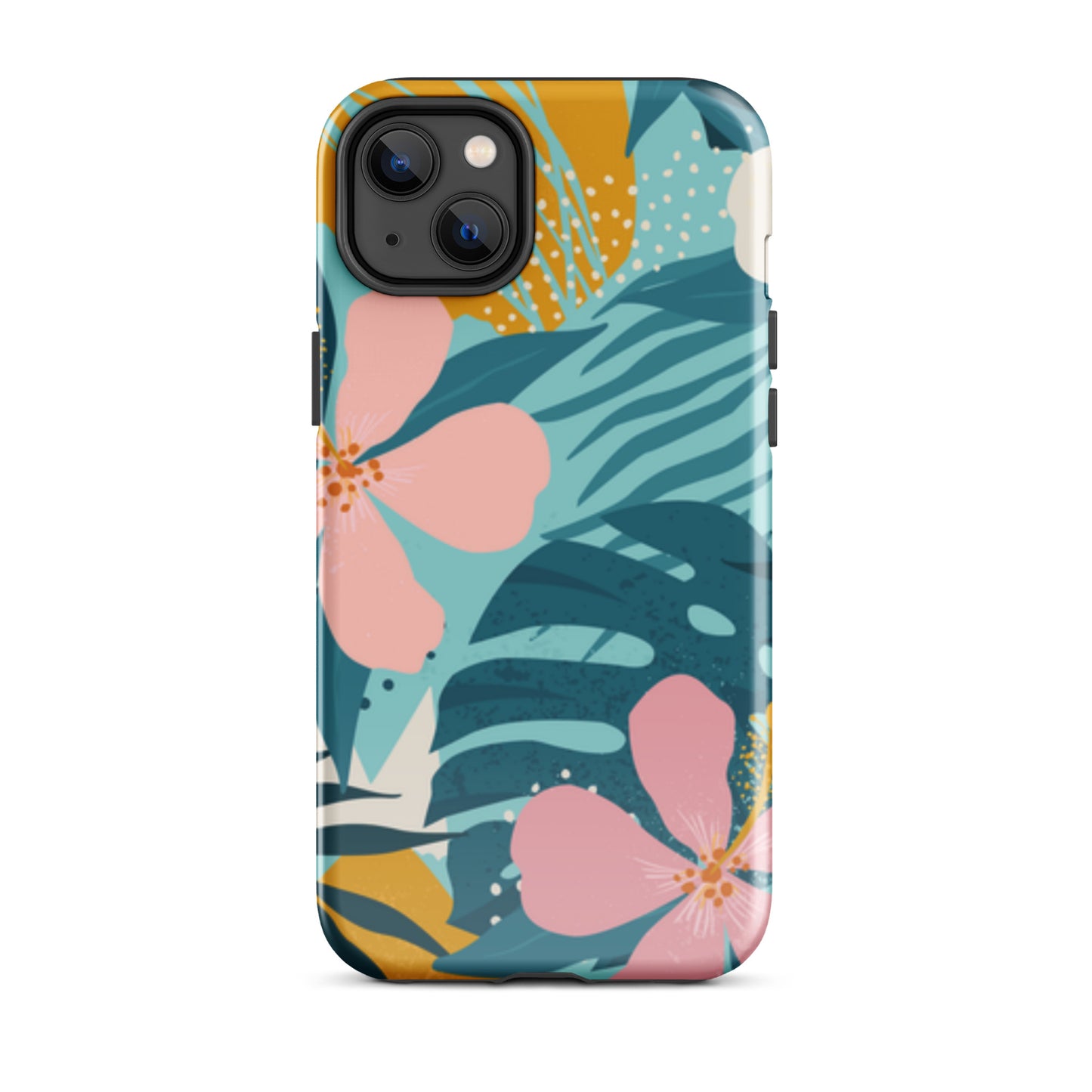 iPhone Dual-Layered Tough Case With Raised Bezel - Flowers