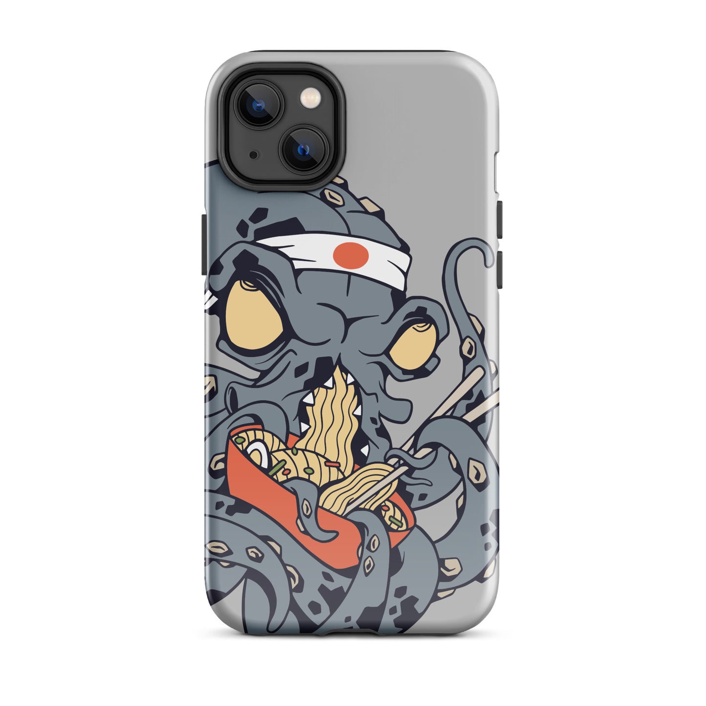 iPhone Dual-Layered Tough Case With Raised Bezel - Ninja Octopus