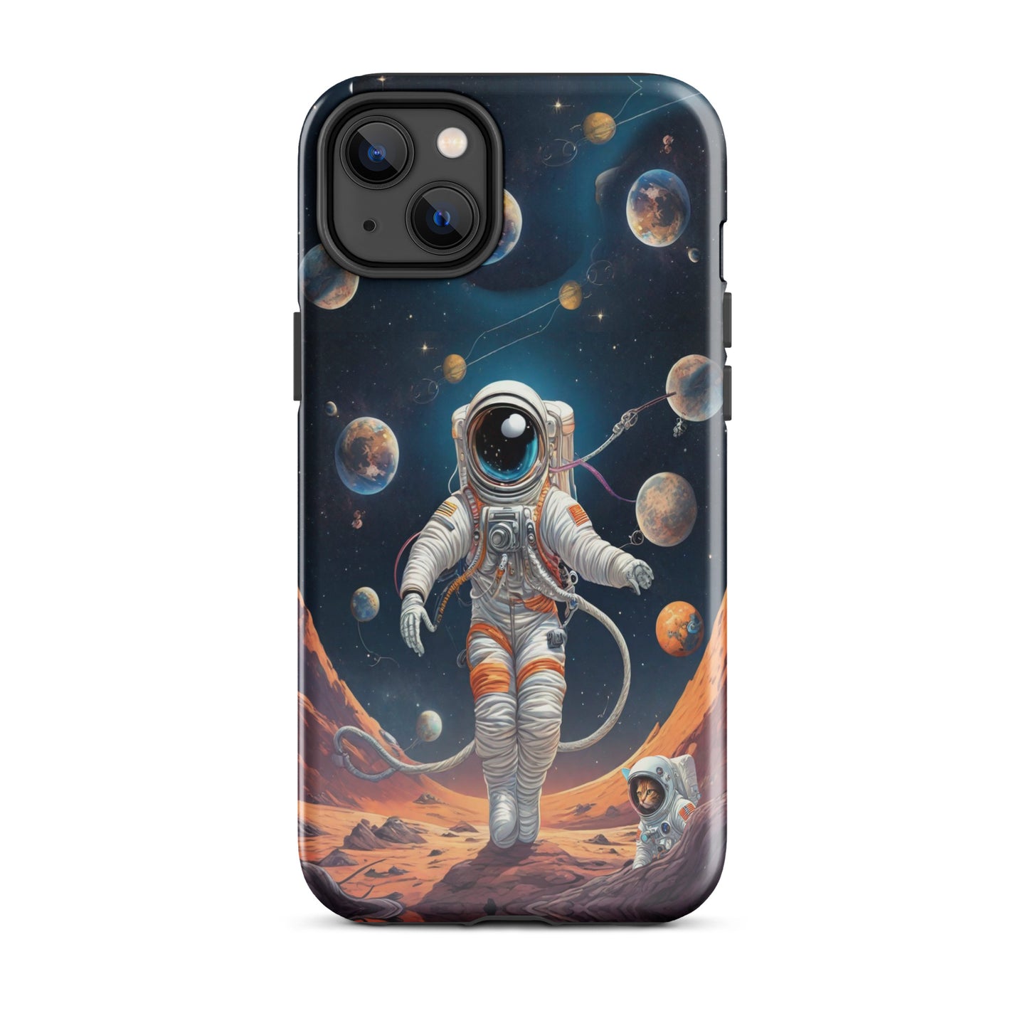 iPhone Dual-Layered Tough Case With Raised Bezel - Astronaut