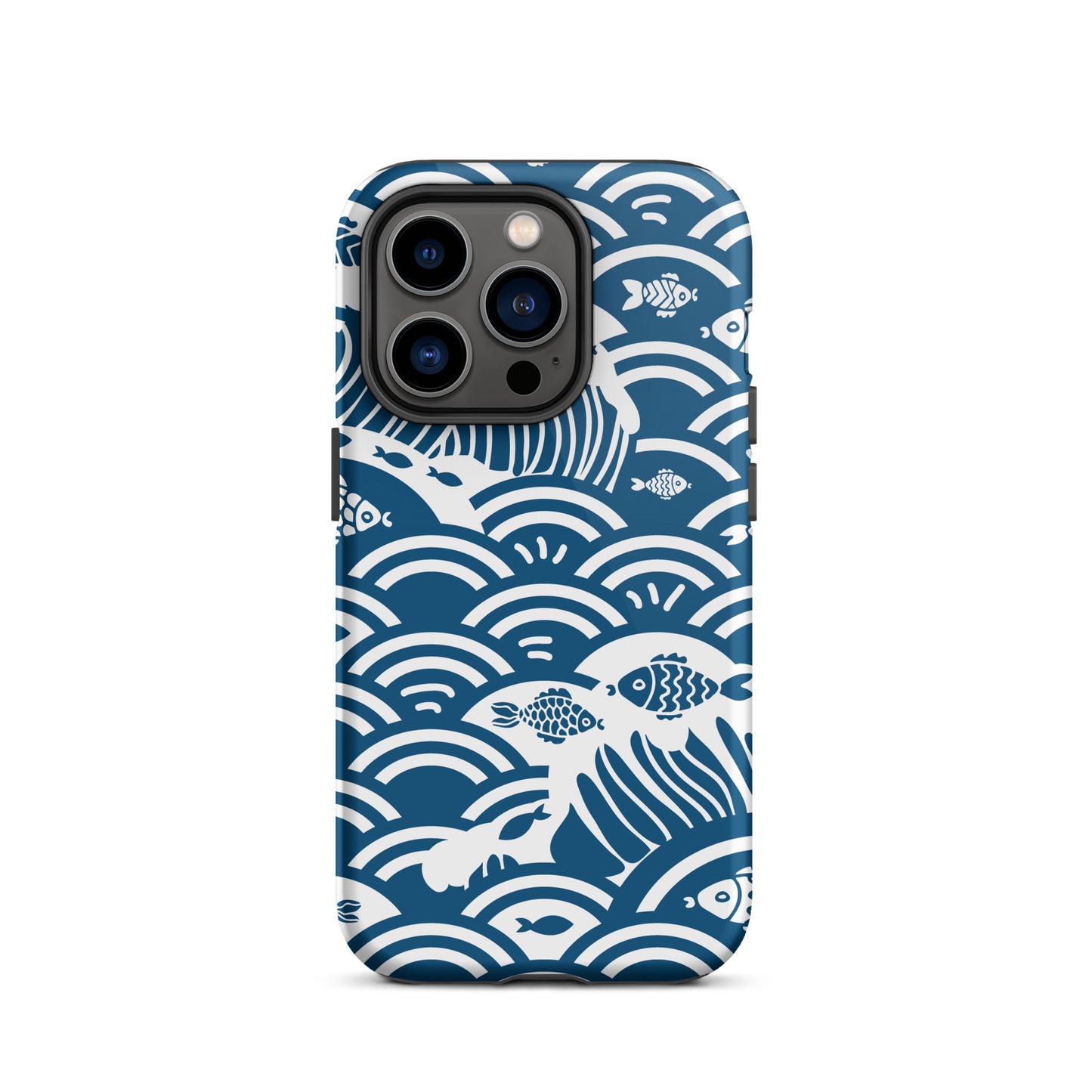 This marine-themed iPhone 14 Pro tough case provides superior protection against drops and scratches with its shock-absorbent material and anti-slip grip. Perfect for those who love the ocean and want to show it off!