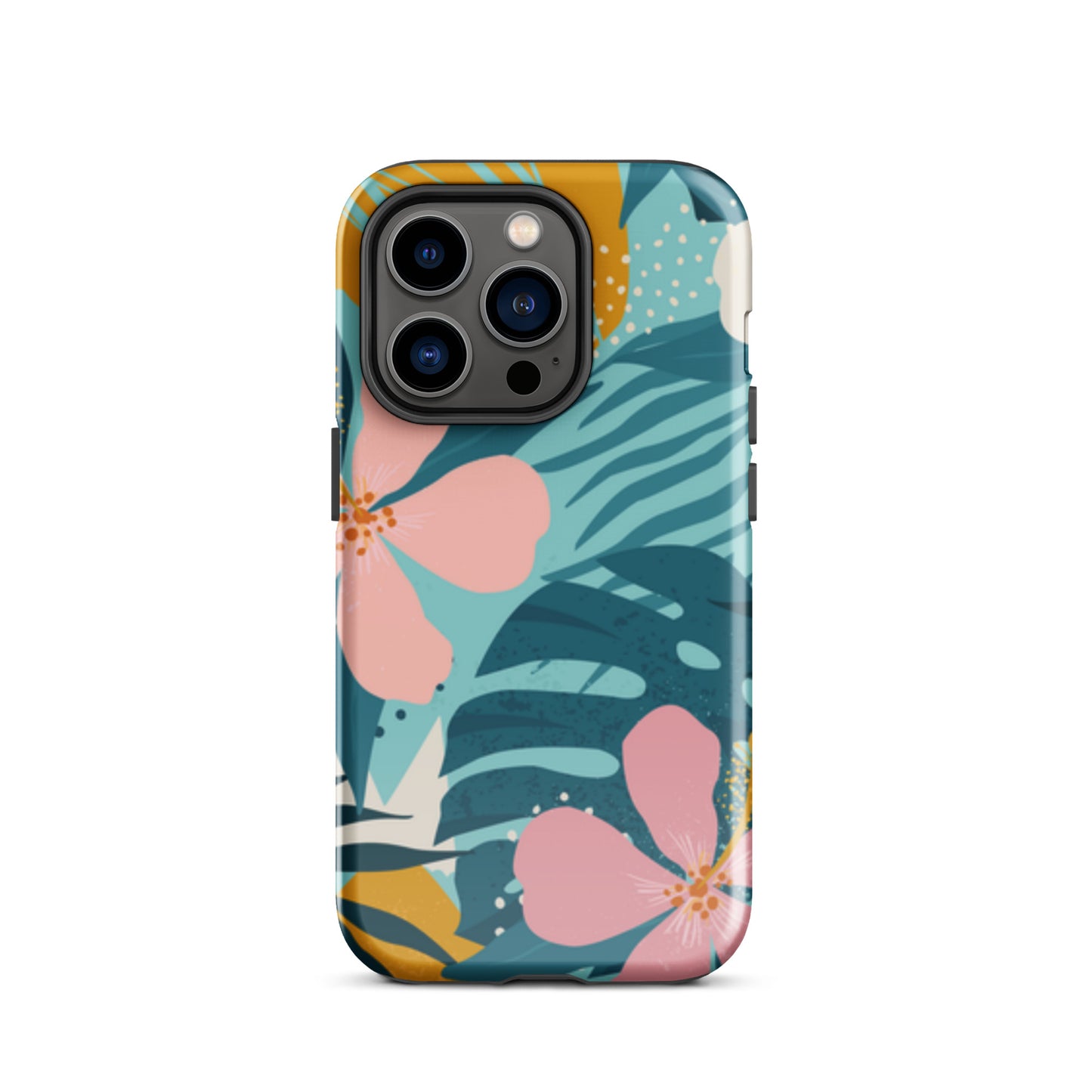 iPhone Dual-Layered Tough Case With Raised Bezel - Flowers