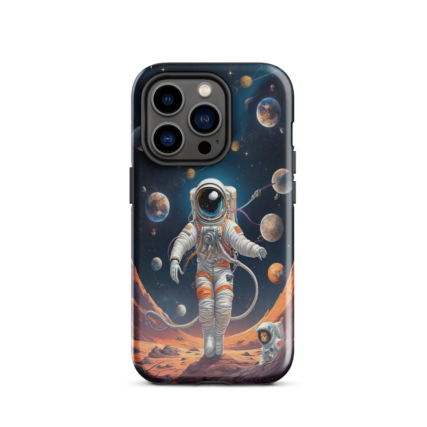 iPhone Dual-Layered Tough Case With Raised Bezel - Astronaut